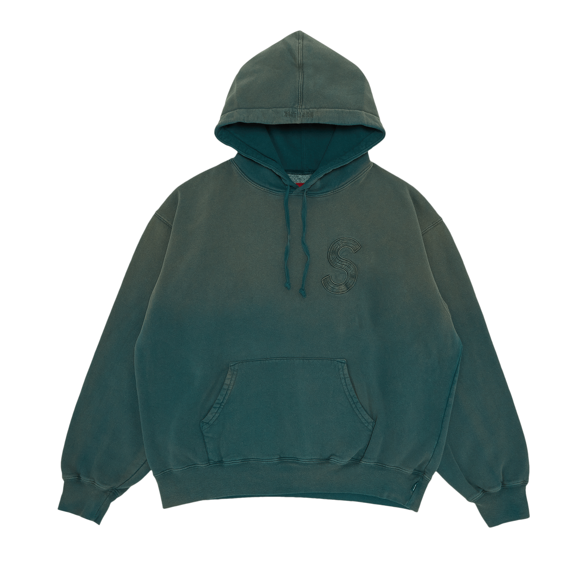 Supreme Overdyed S Logo Hooded Sweatshirt 'Teal'