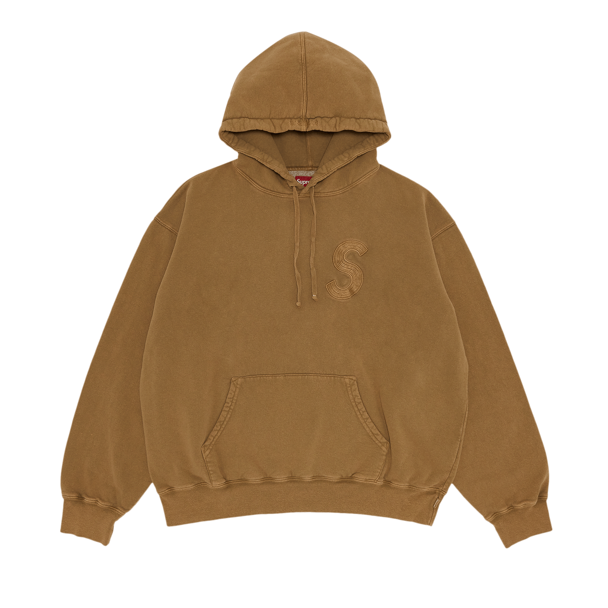 Supreme Overdyed S Logo Hooded Sweatshirt 'Tan'
