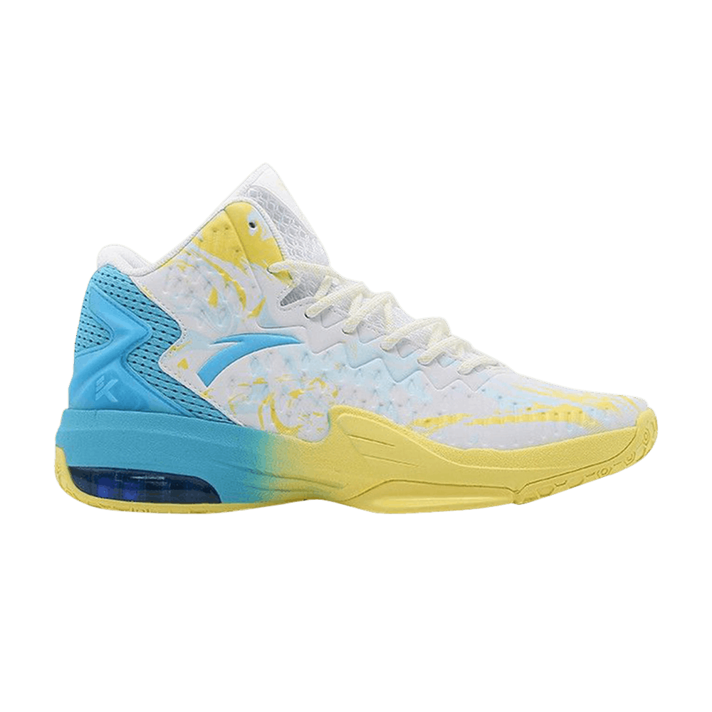 Pre-owned Anta Kt3 Team 'white Yellow Blue'