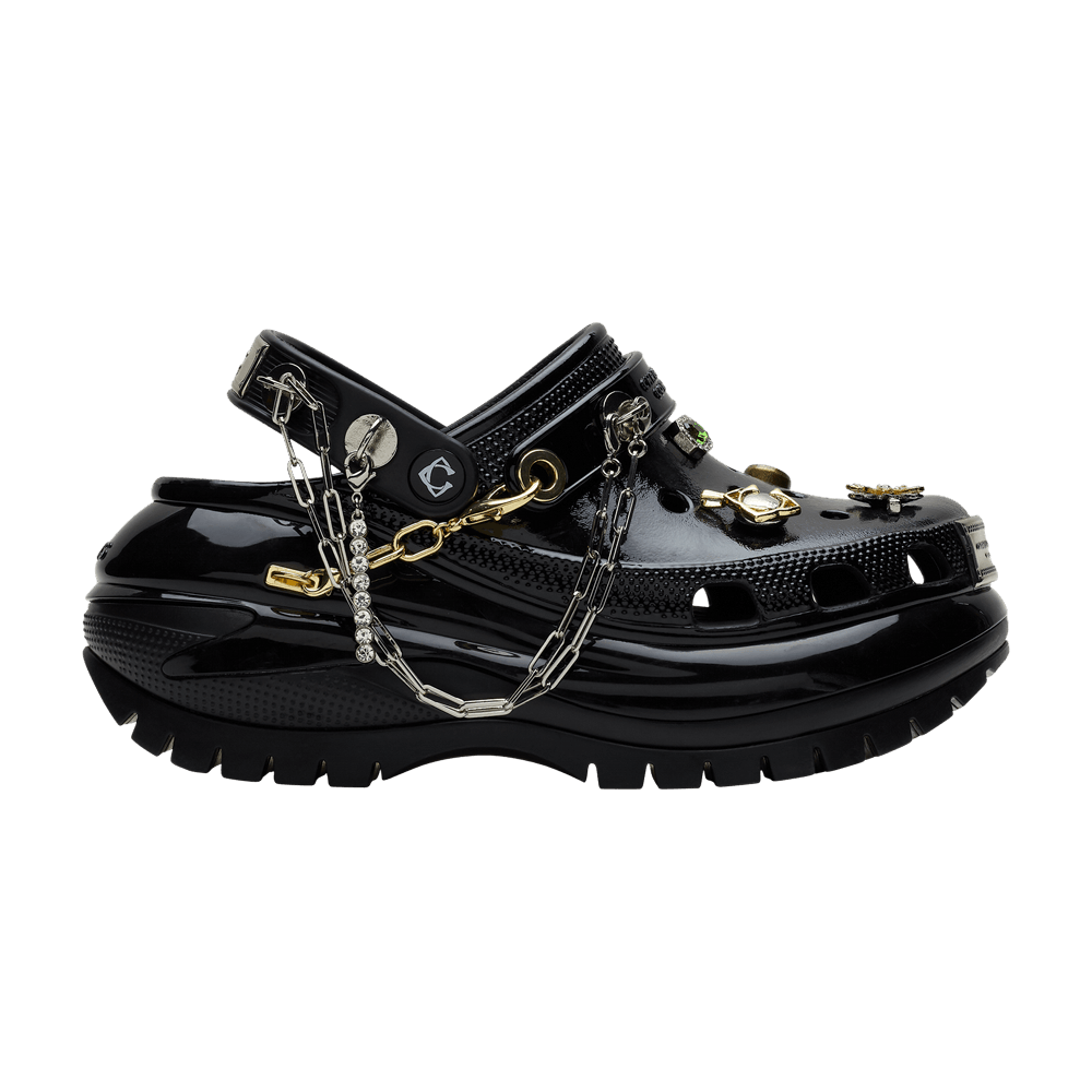 Click to view more detailed imagery on our partner's website Pre-owned Crocs Christian Cowan X Mega Crush Clog 'black Metallic'
