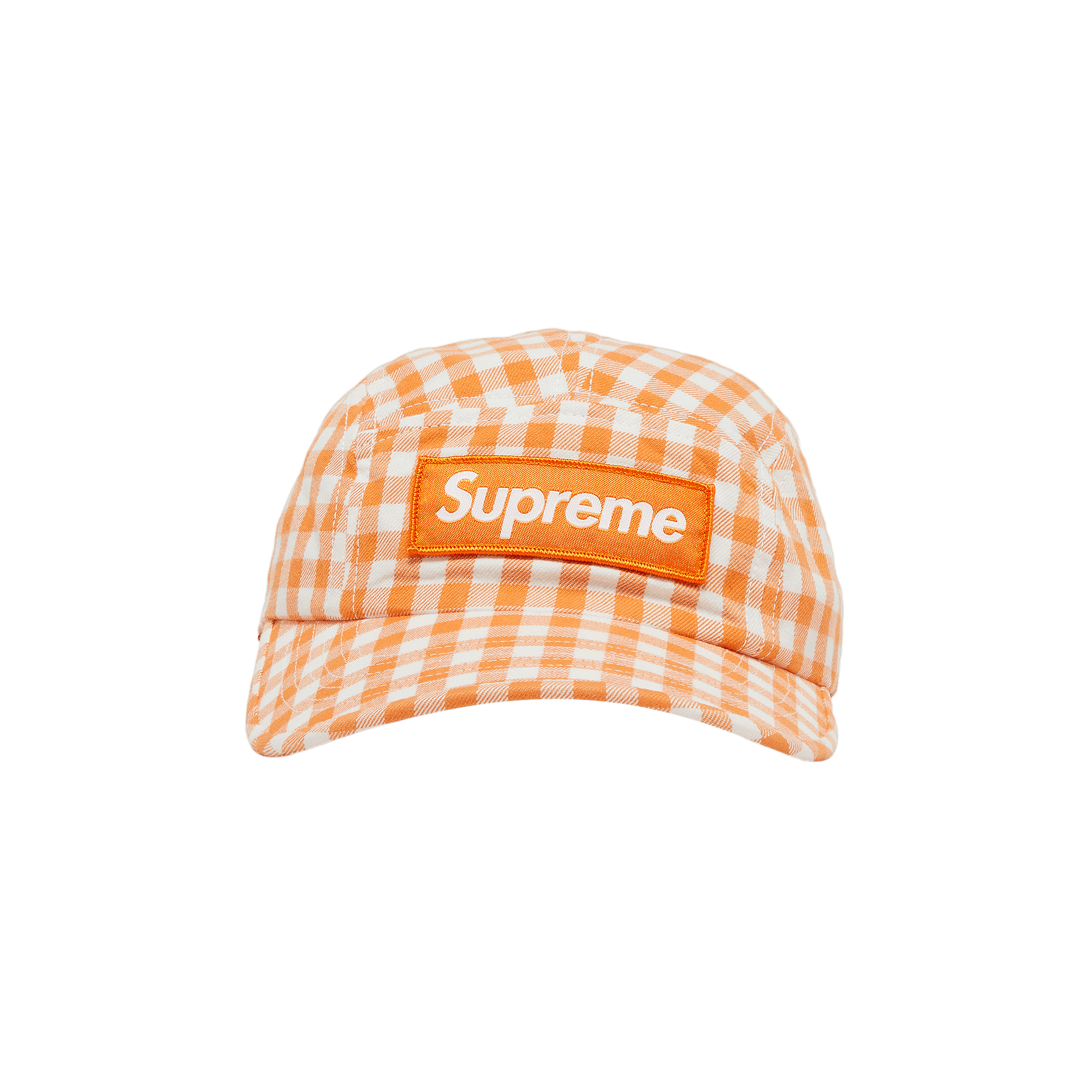 Supreme Gingham Camp Cap 'Orange'