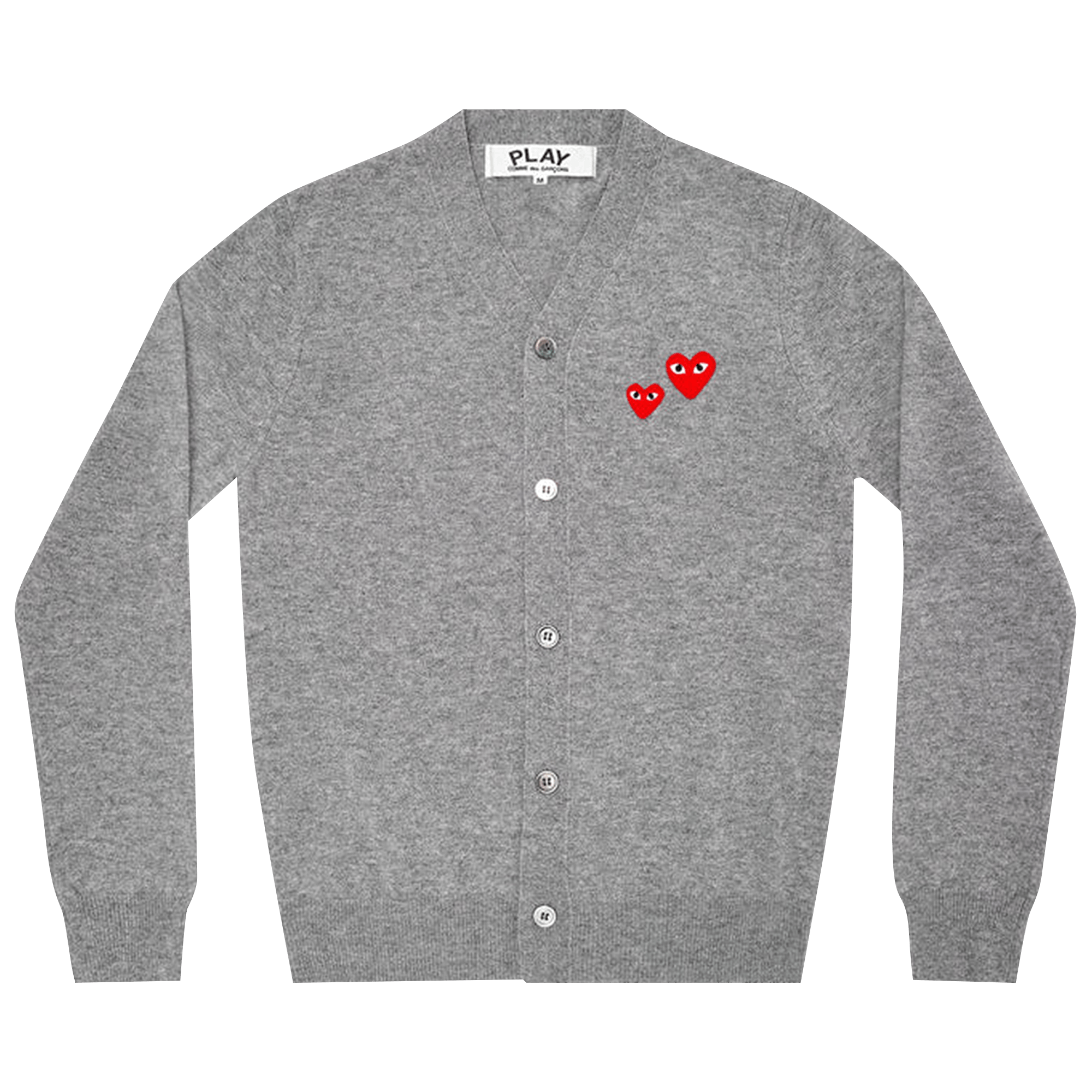 Comme des Garçons PLAY Duo Heart Cardigan 'Grey'