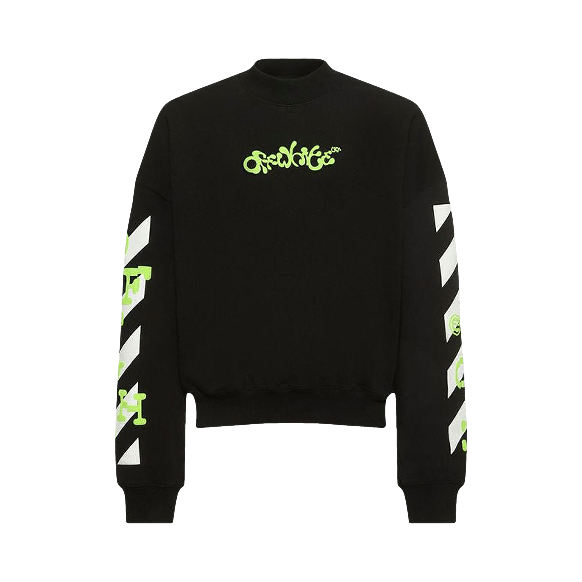 Off-White Opposite Arrow Boxy Crewneck 'Black/Lime'
