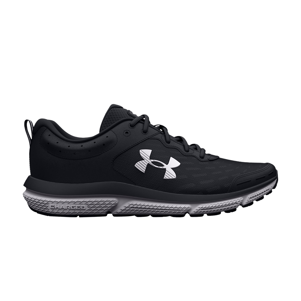 Pre-owned Under Armour Wmns Charged Assert 10 Wide 'black White'