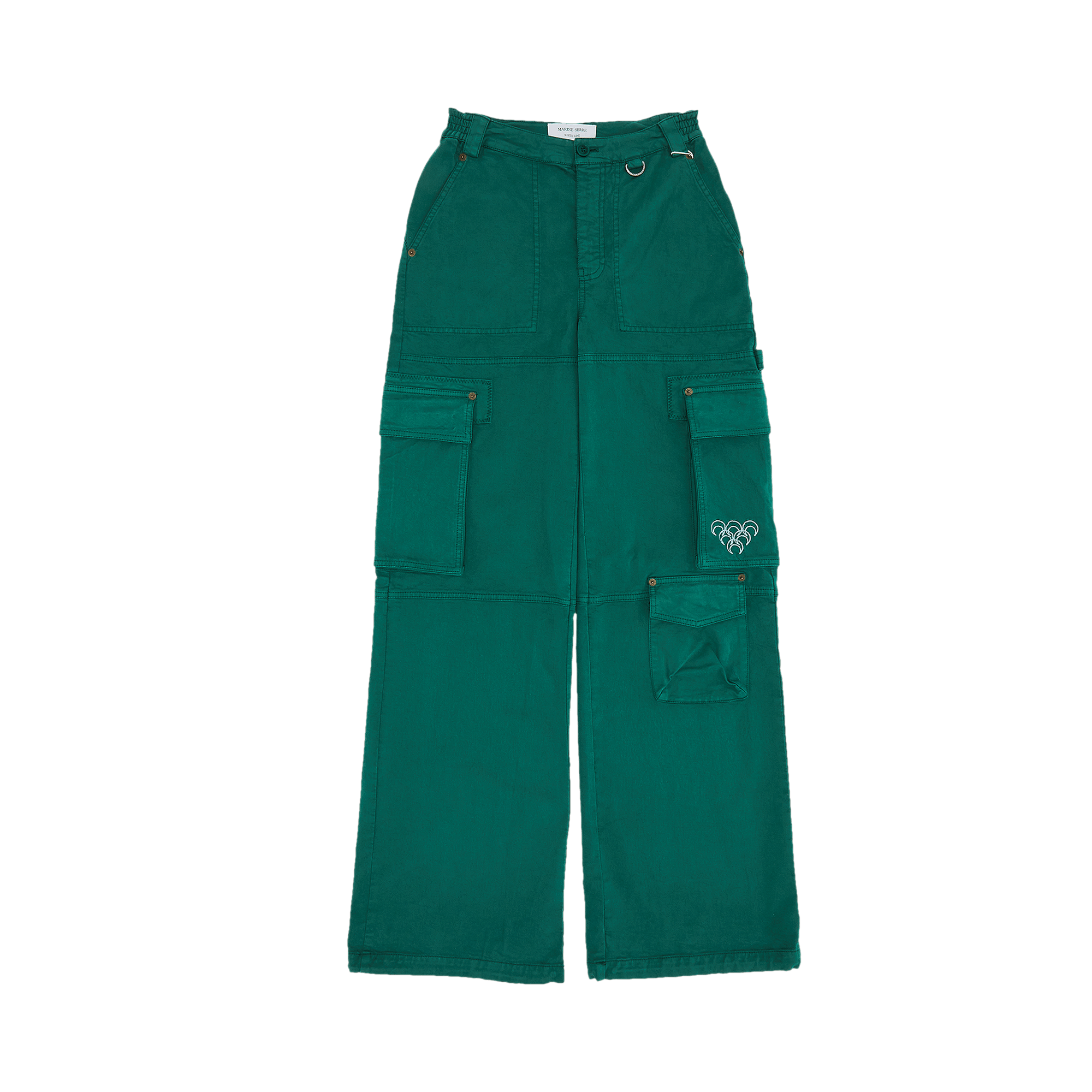 Marine Serre Workwear Pants 'Evergreen'