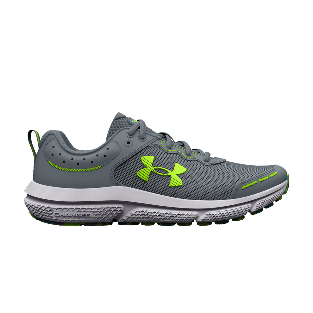 Pre-owned Under Armour Assert 10 Ac Gs 'gravel Lime Surge' In Grey