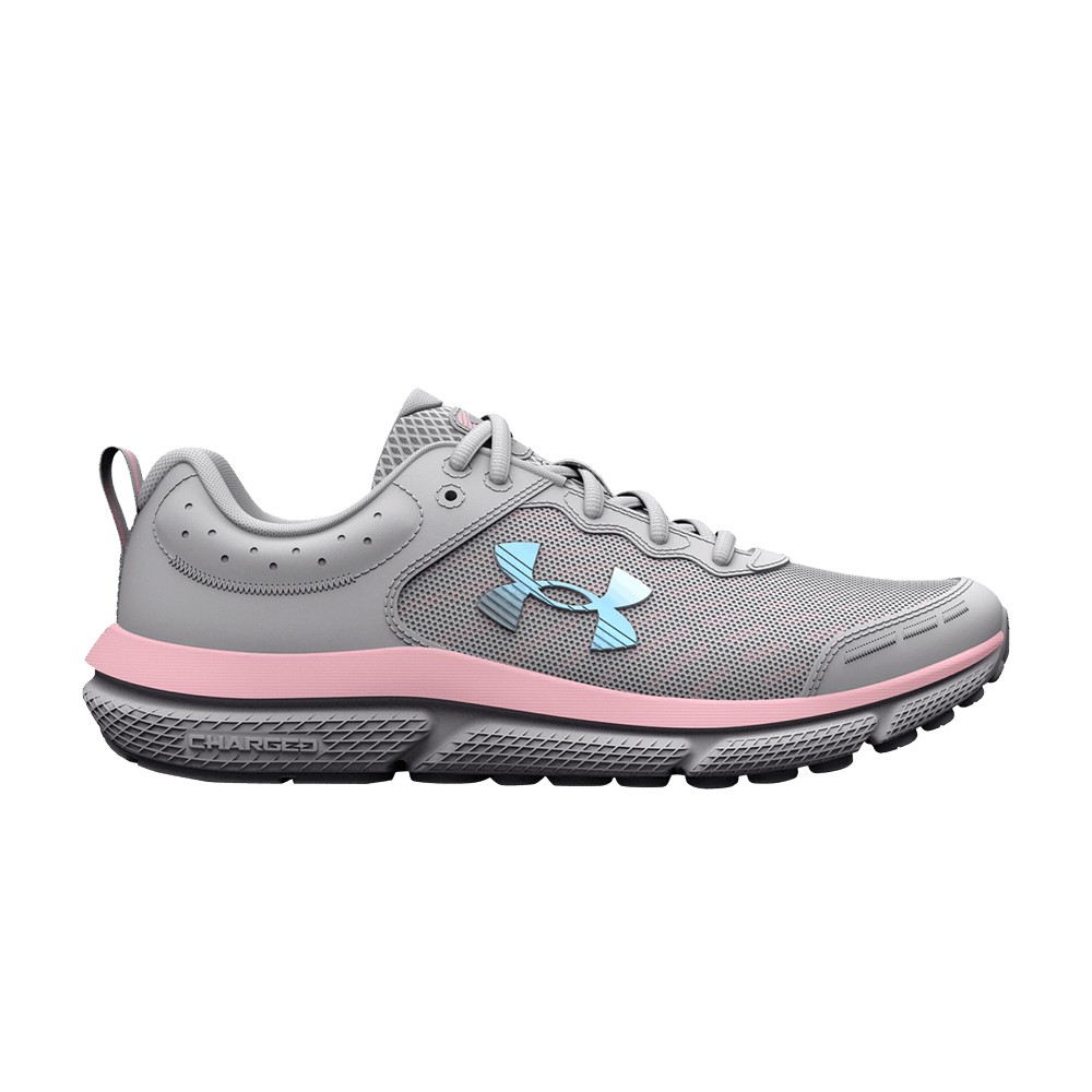 Pre-owned Under Armour Assert 10 Ac Gs 'halo Grey Pink Sugar'
