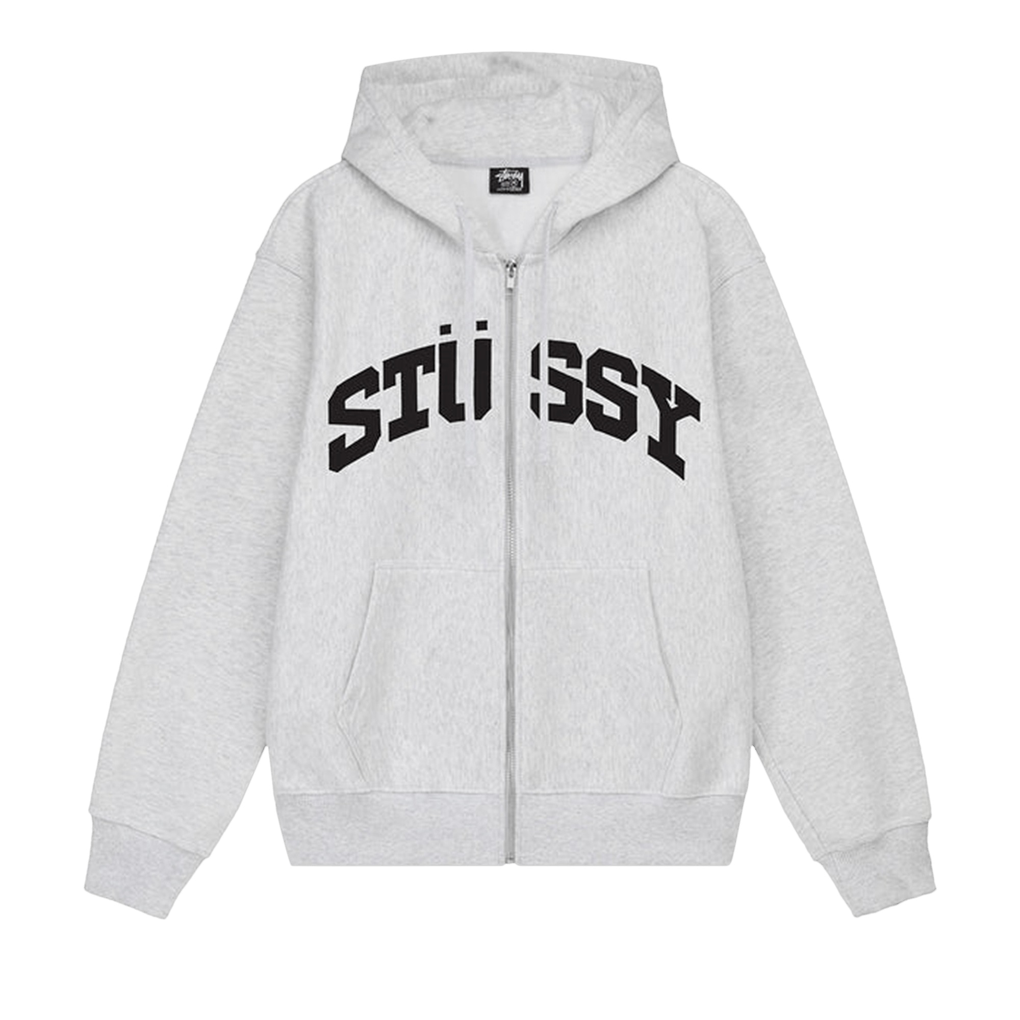 Stussy Block Sport Zip Hoodie 'Ash Heather'