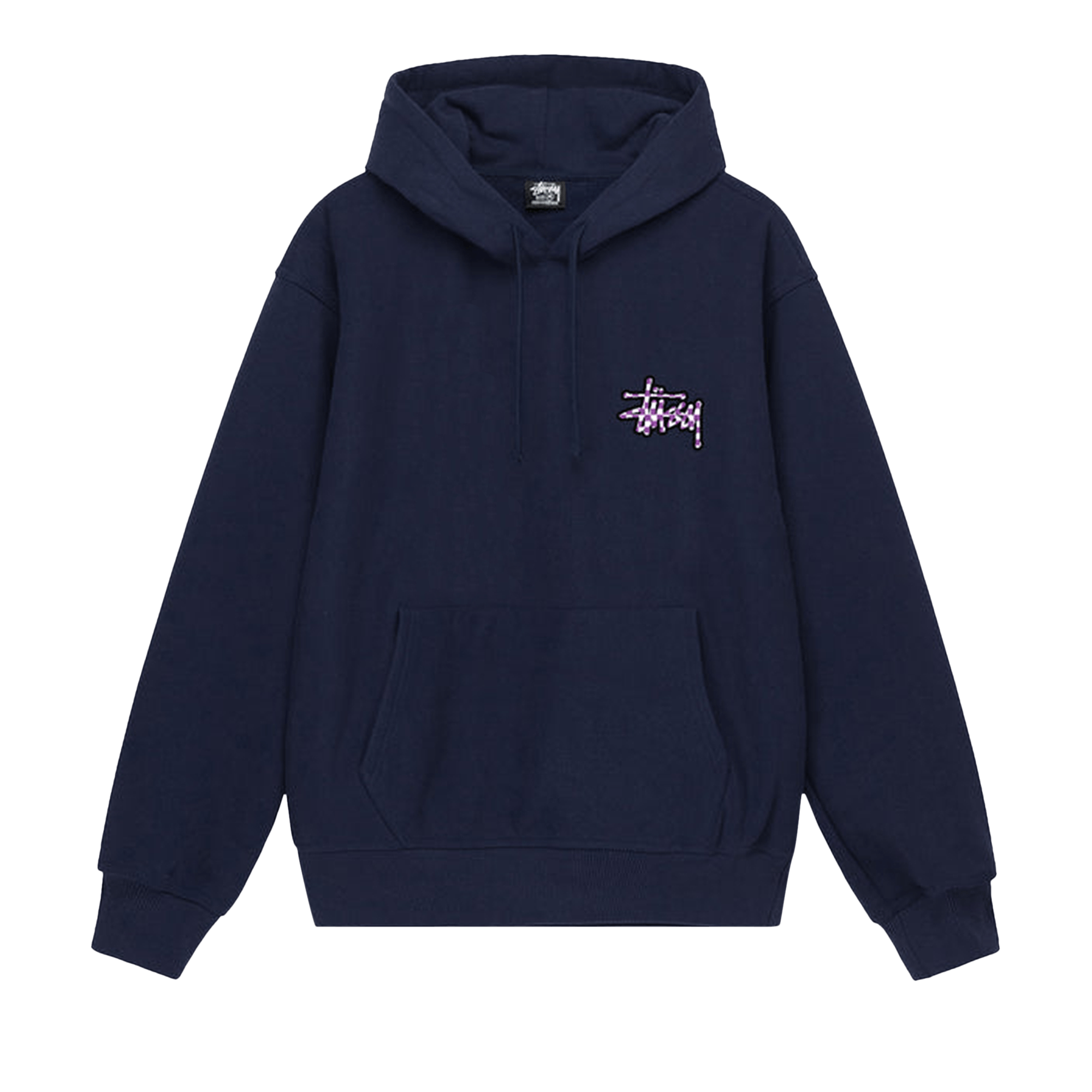 Stussy Checker Stock Hoodie 'Navy'