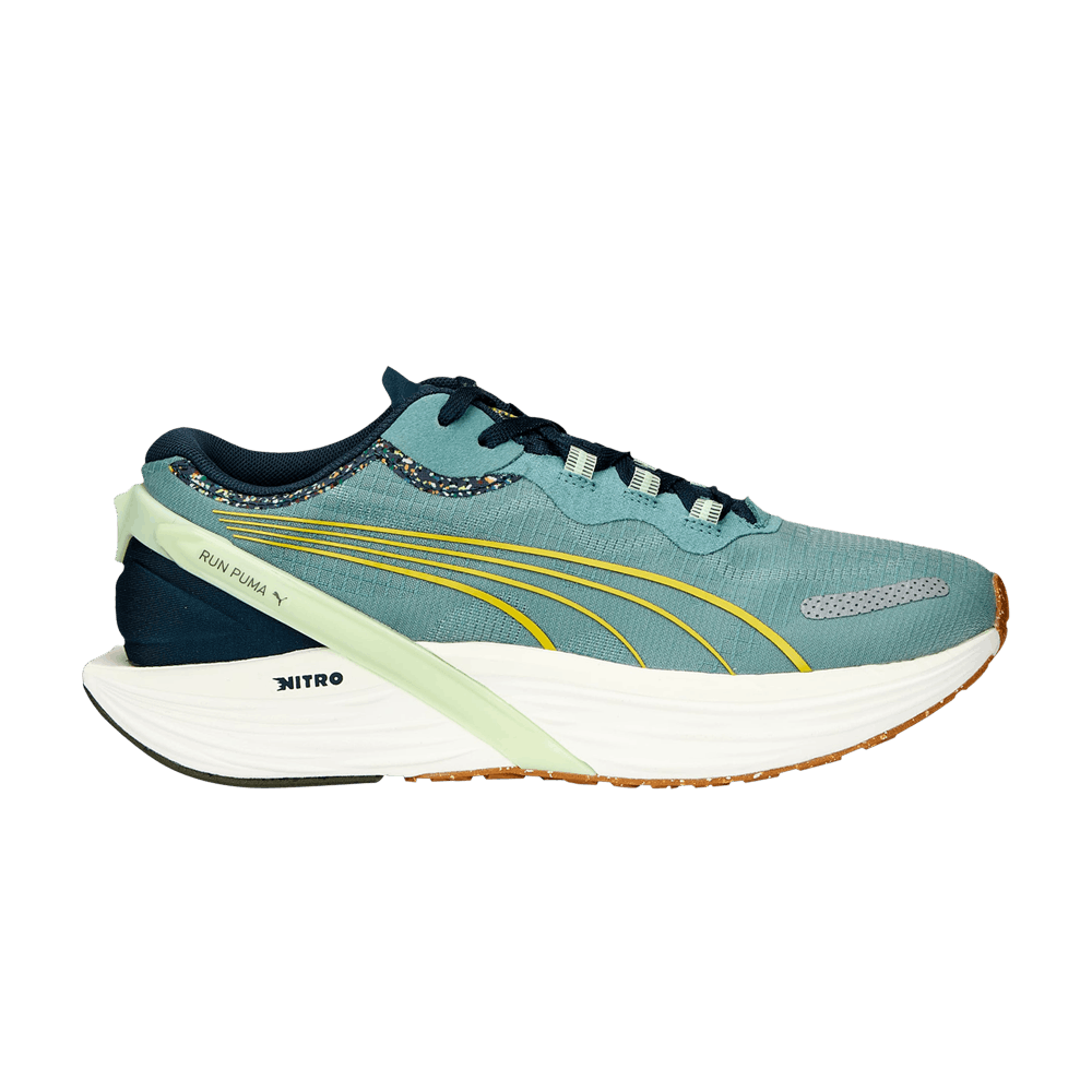 Pre-owned Puma First Mile X Wmns Run Xx Nitro 'adriatic Fresh Pear' In Blue