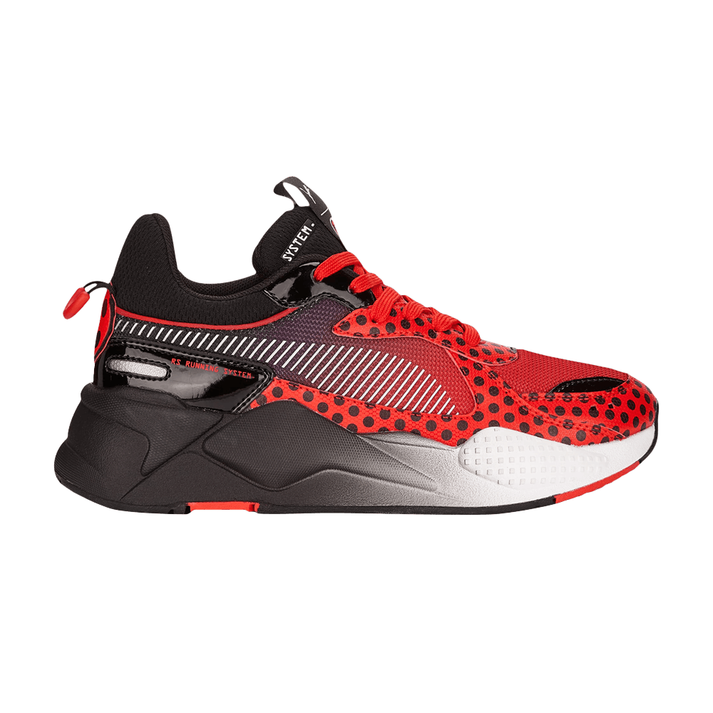 Pre-owned Puma Miraculous X Rs-x Big Kid 'ladybug' In Black