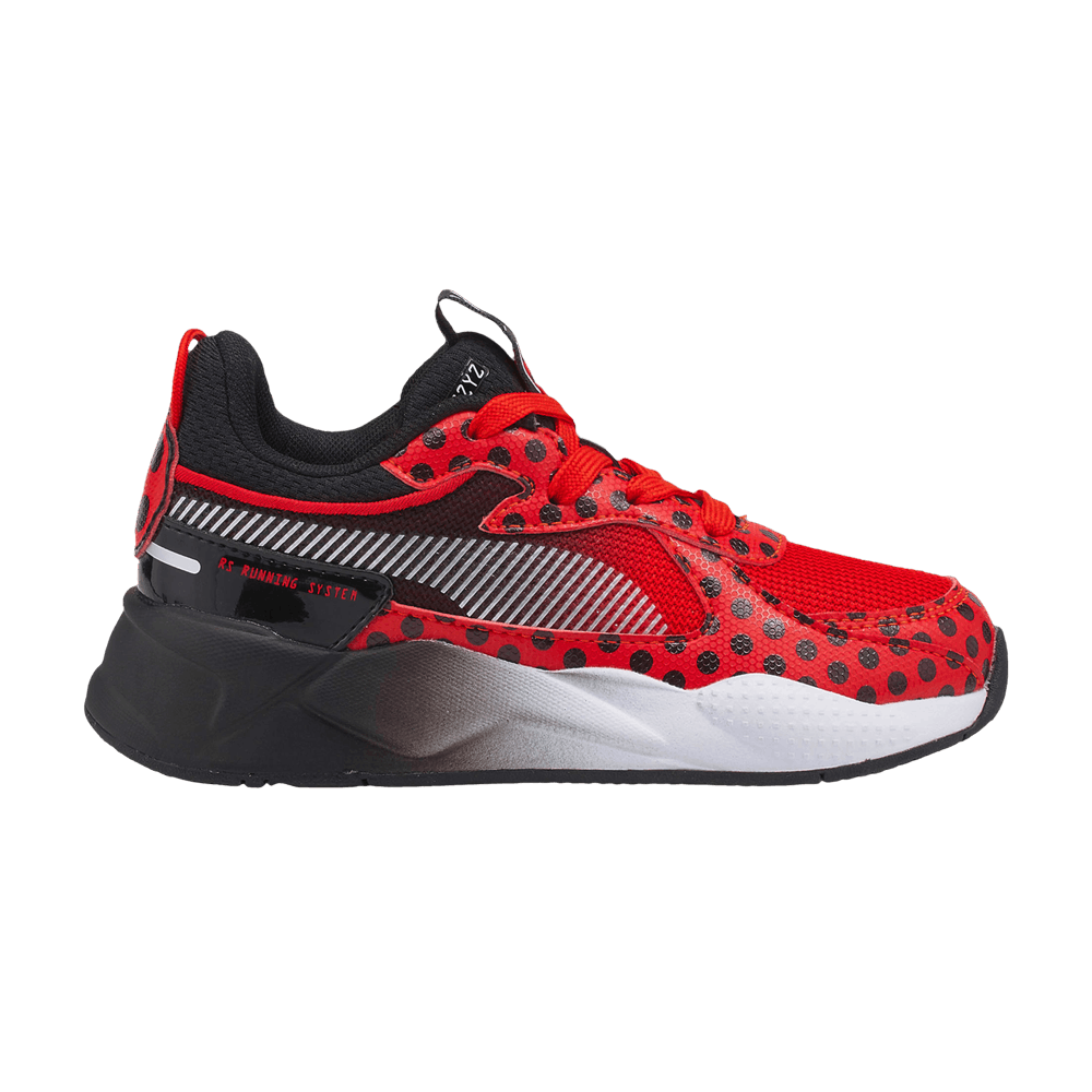 Pre-owned Puma Miraculous X Rs-x Little Kid 'ladybug' In Black