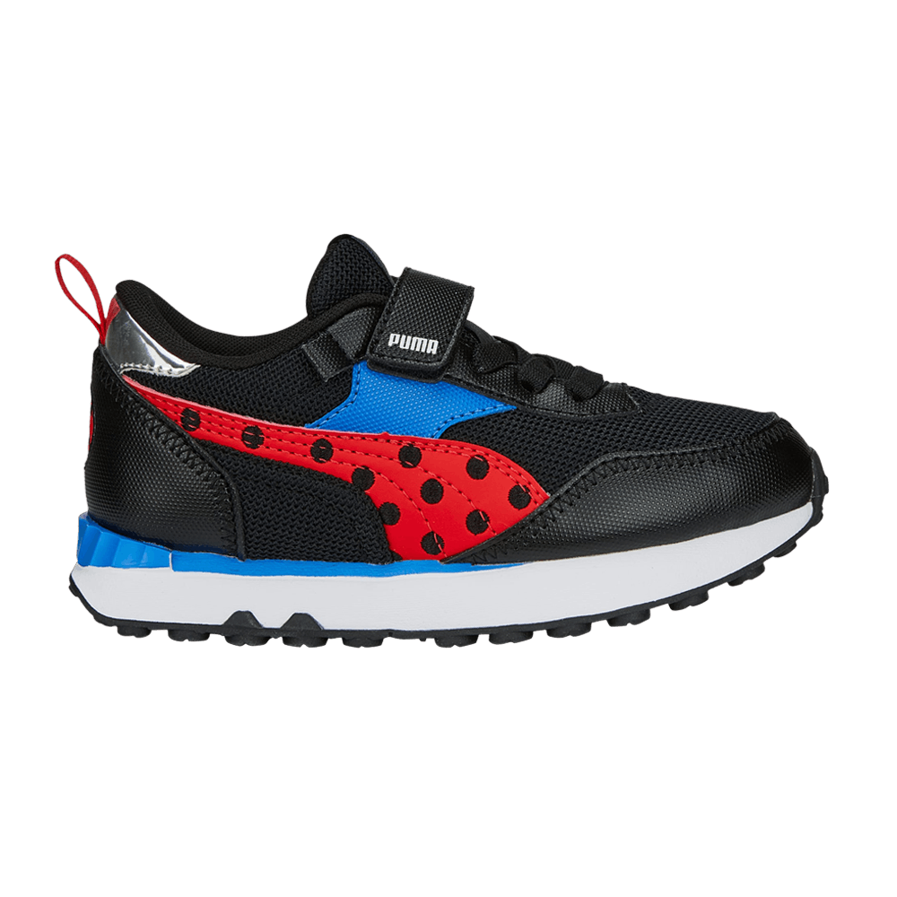 Pre-owned Puma Miraculous X Rider Fv Ac Little Kid 'ladybug' In Black