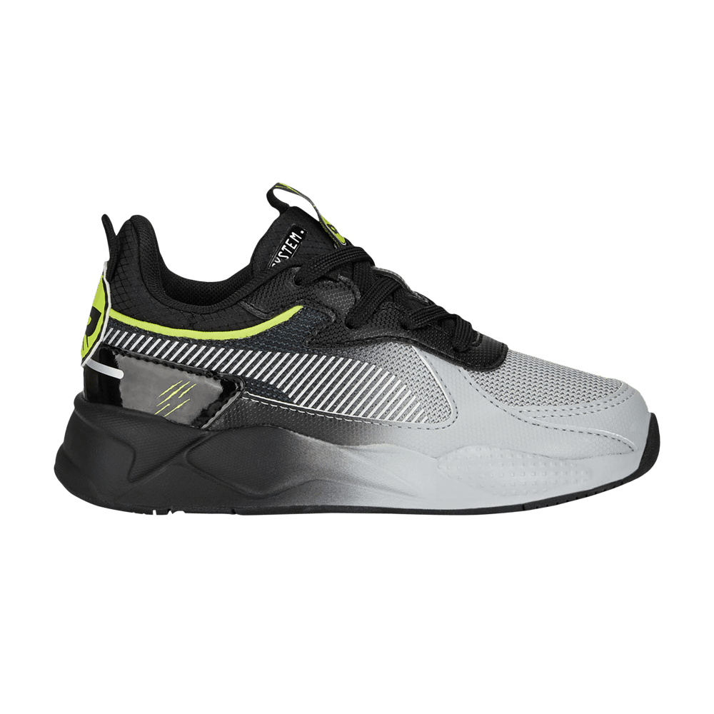 Pre-owned Puma Miraculous X Rs-x Little Kid 'cat Noir' In Black