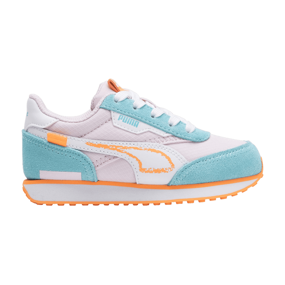 Pre-owned Puma Future Rider Little Kid 'spring Sketchbook' In Pink