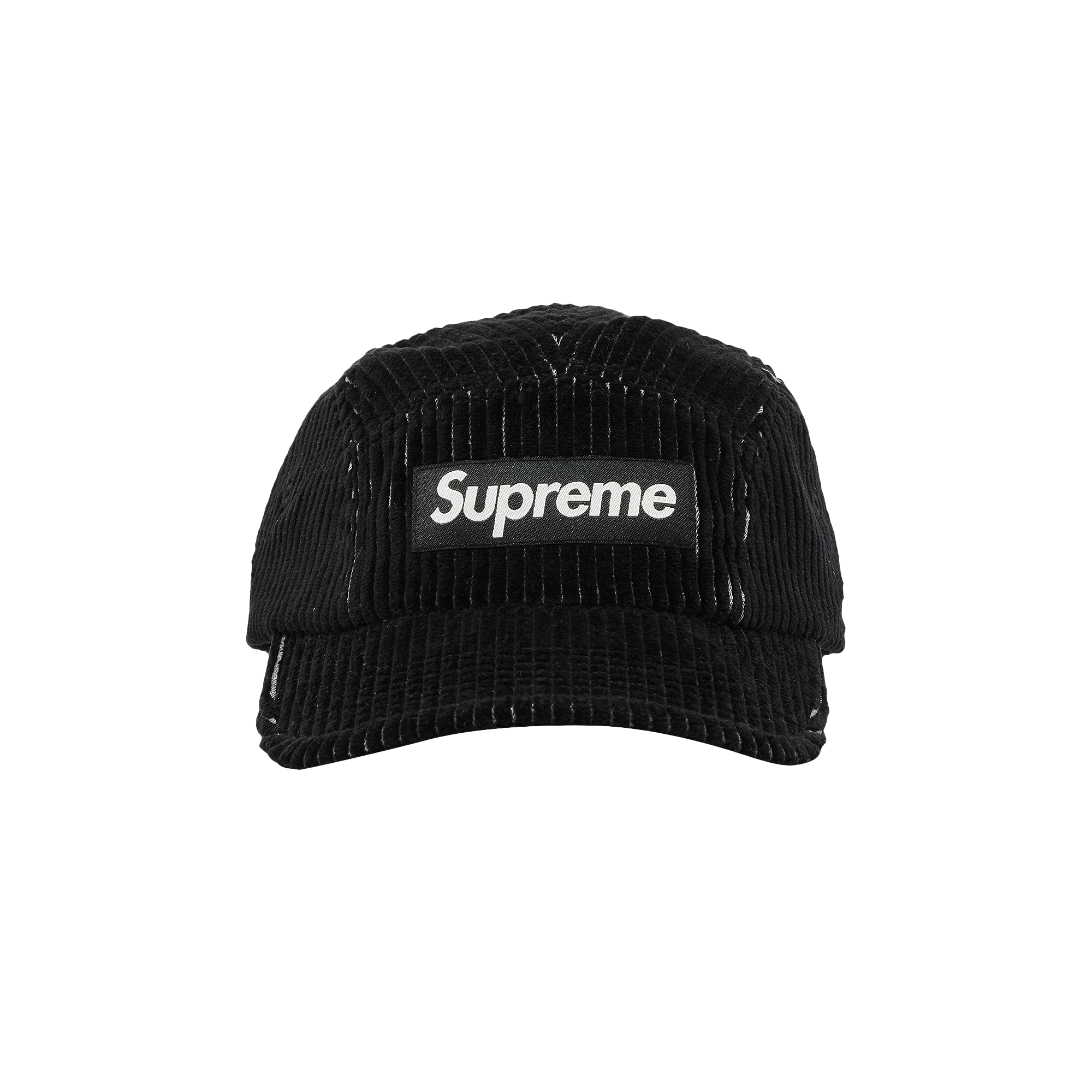 Supreme 2-Tone Corduroy Camp Cap 'Black'