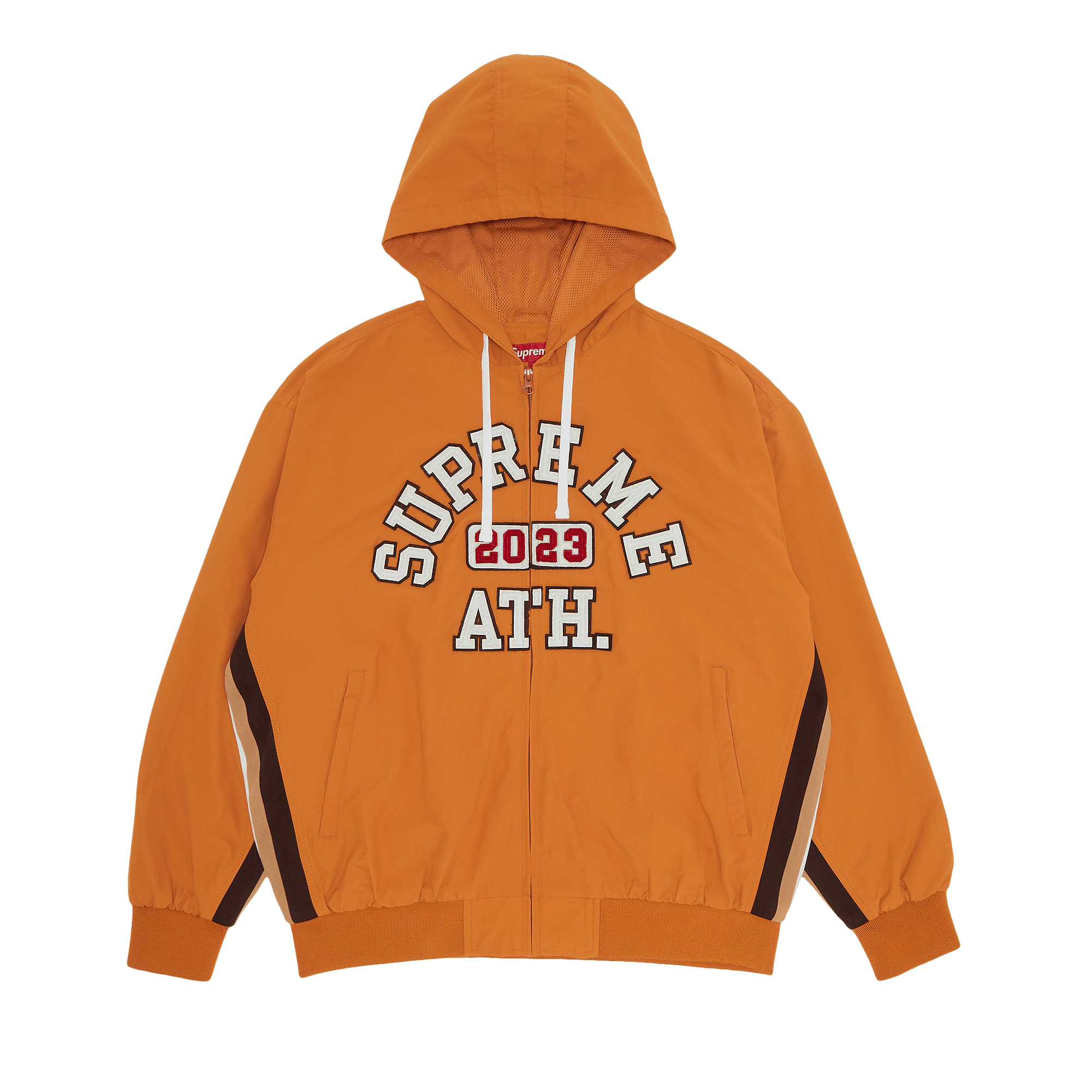 Supreme Appliqué Hooded Track Jacket 'Orange'