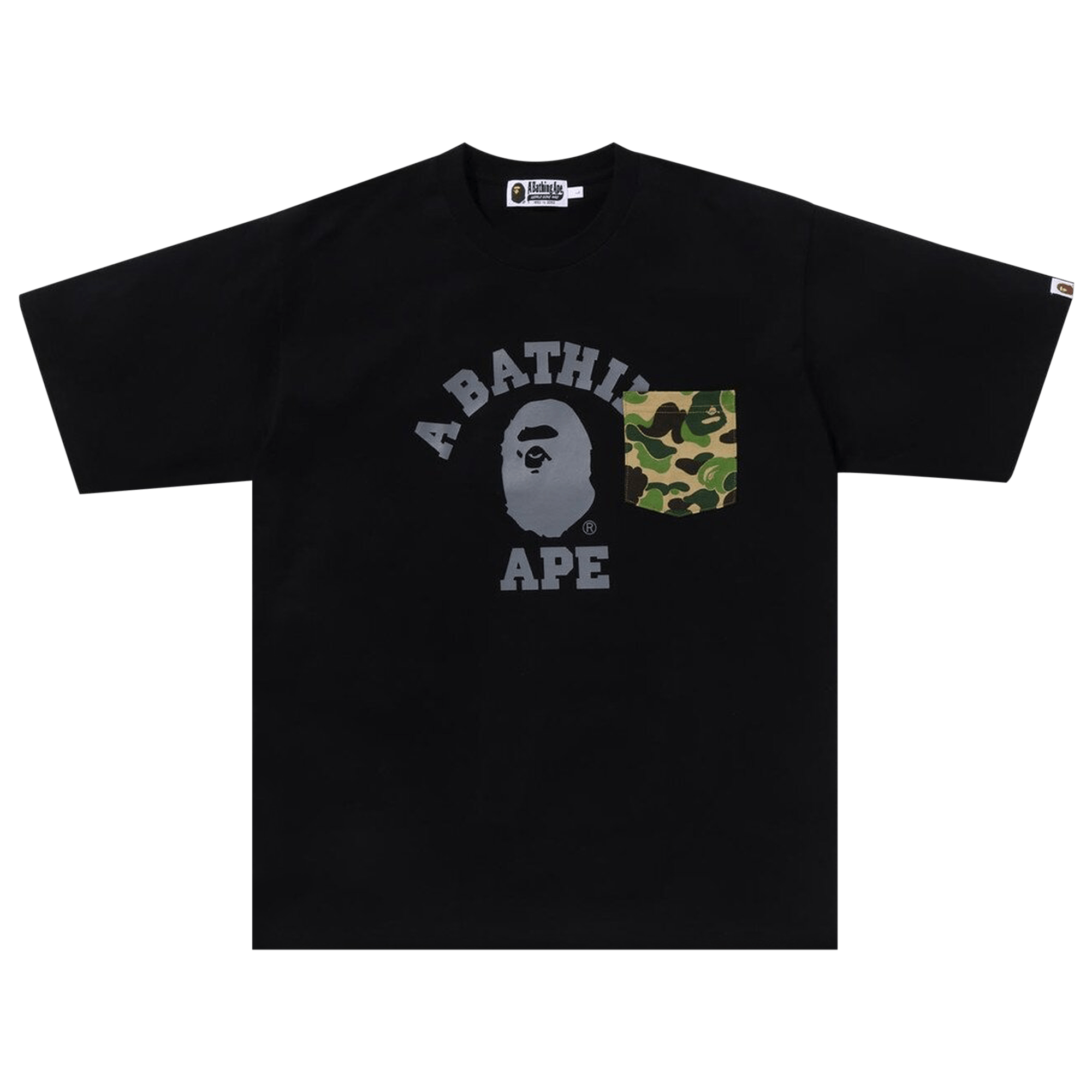 BAPE ABC Camo College Pocket Relaxed Tee 'Black'