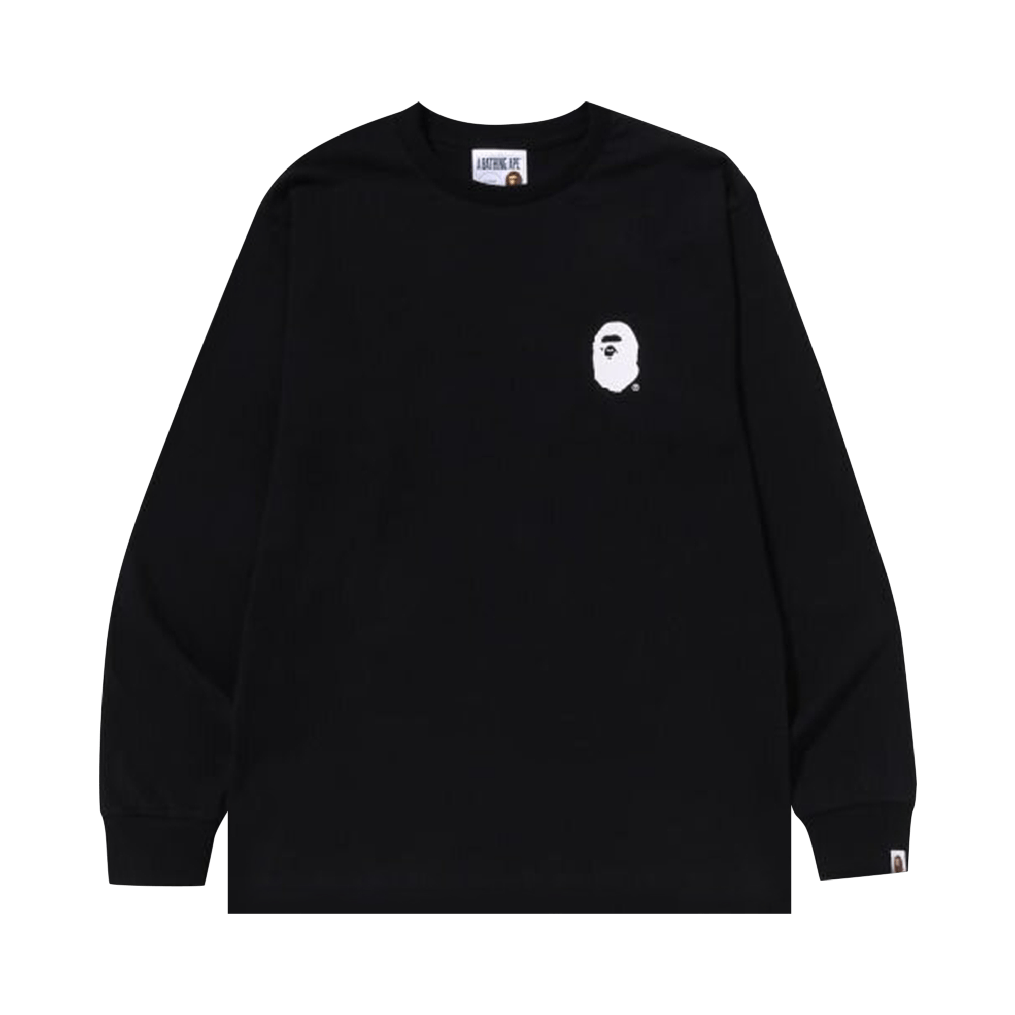 BAPE A Bathing Ape Lettered Long-Sleeve Tee 'Black'