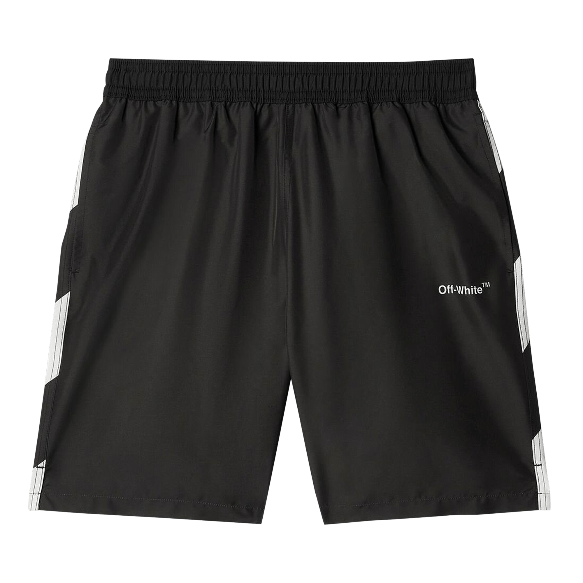 Off-White Diag Surfer Swimshorts 'Black/White'