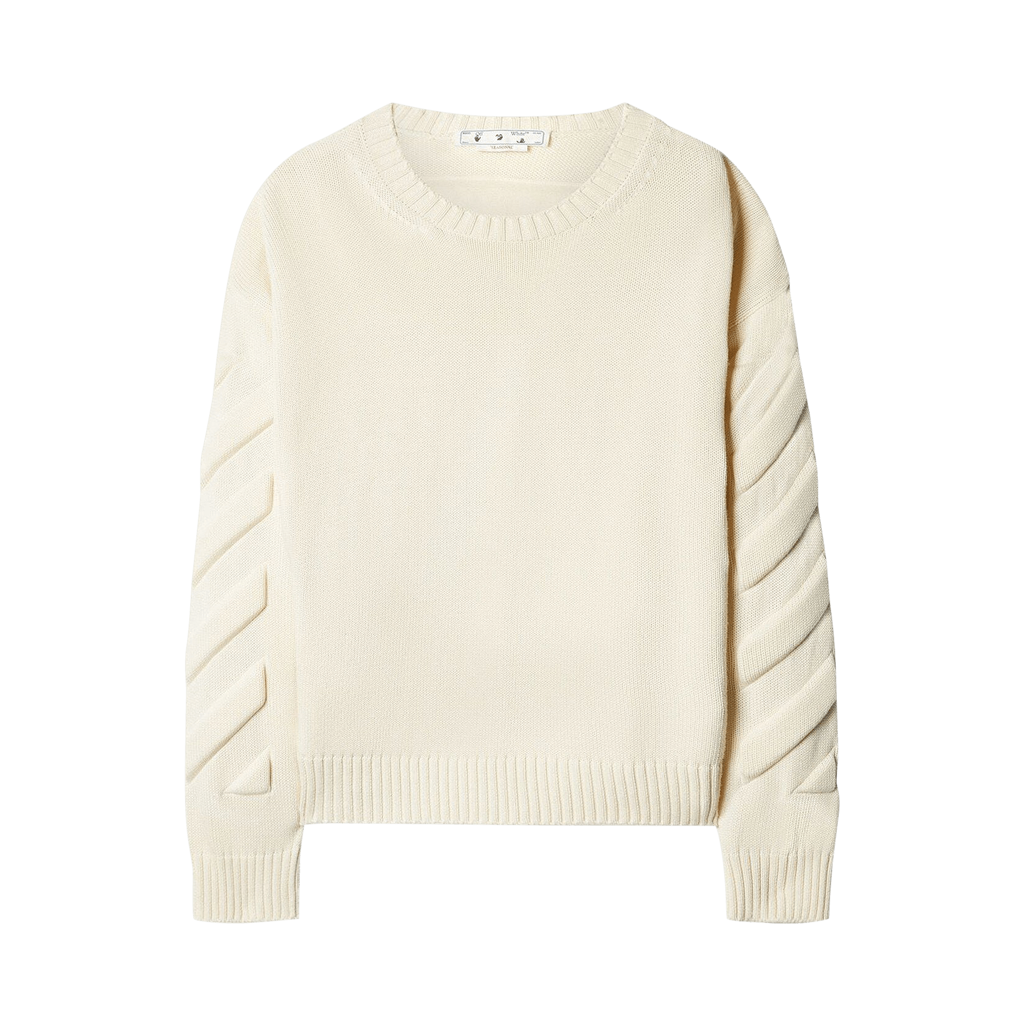 Off-White 3D Diag Knit Crewneck 'New Beige'