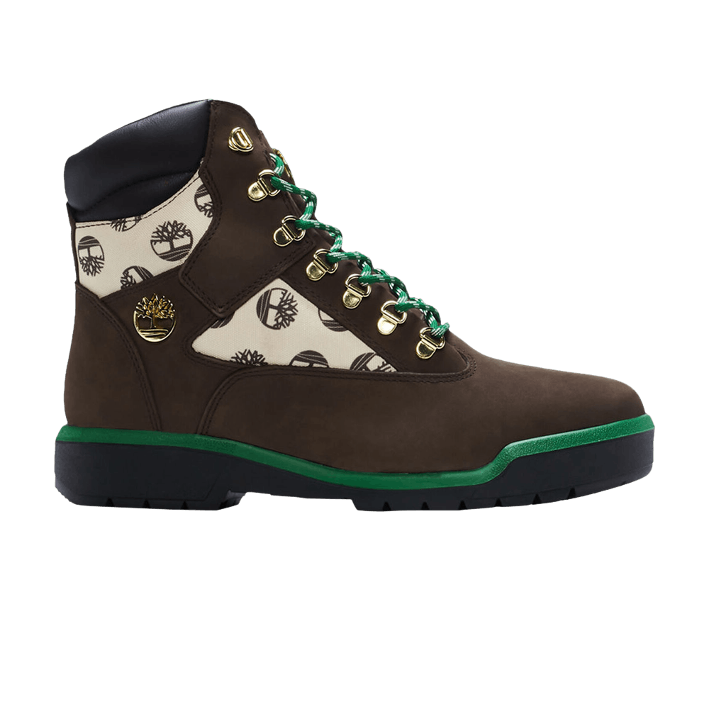 Timberland 6 Inch Field Boot 'Allover Logo - Dark Brown' Snipes Exclusive
