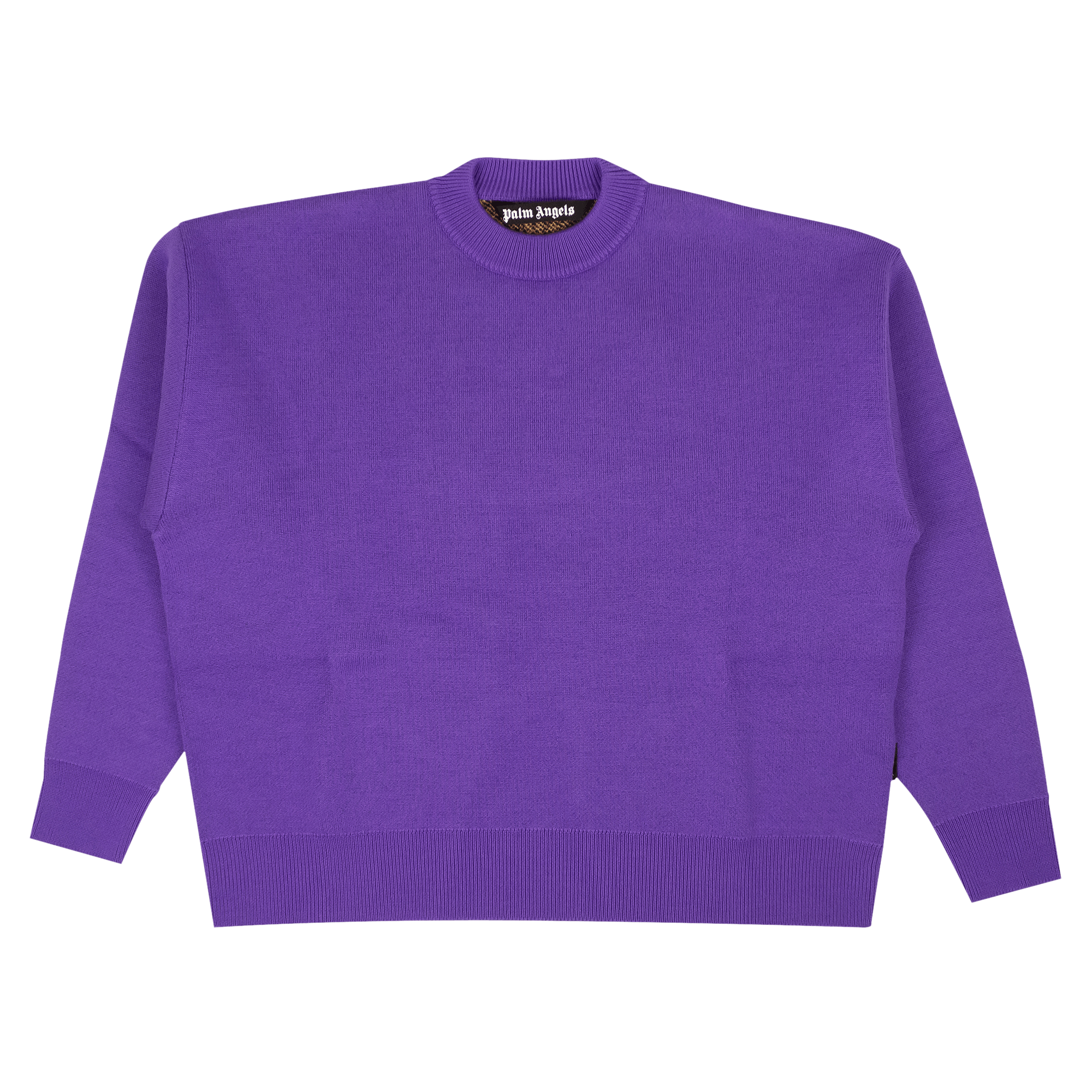 Palm Angels Intarsia Palm Tree Knit Sweater 'Purple'