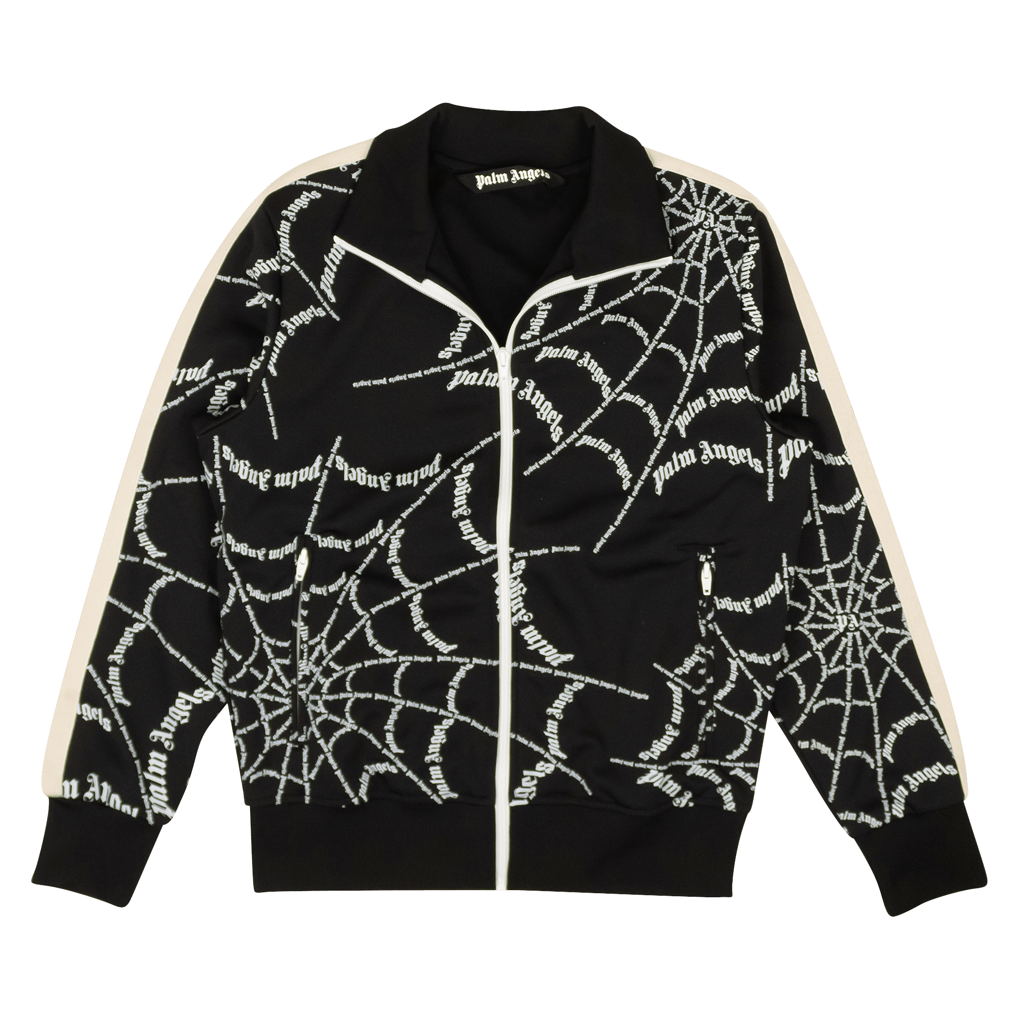 Palm Angels Spider Web Classic Track Jacket 'Black/White'