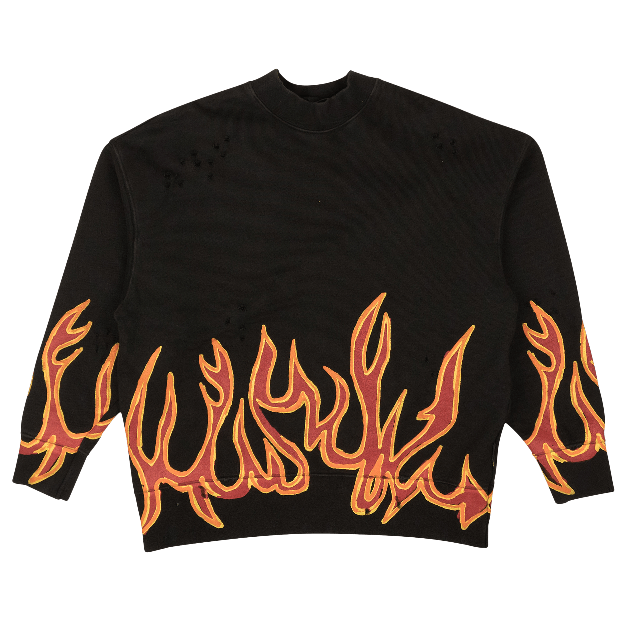 Palm Angels GD Graffiti Flames Crewneck 'Black/Red'