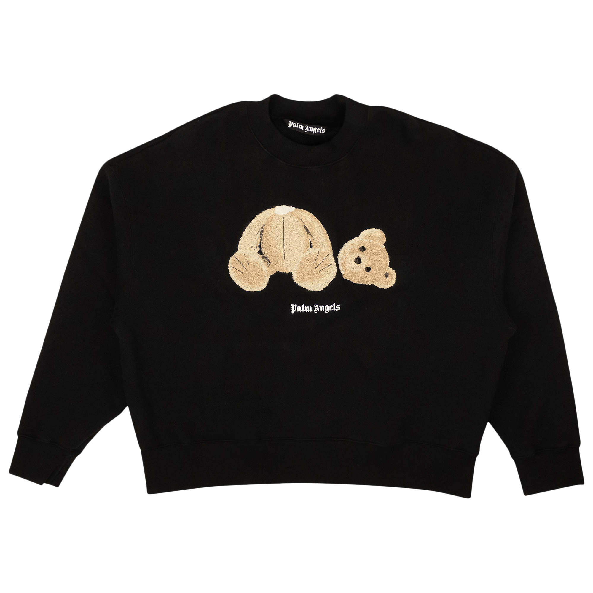 Palm Angels Bear Printed Crewneck 'Black/Brown'