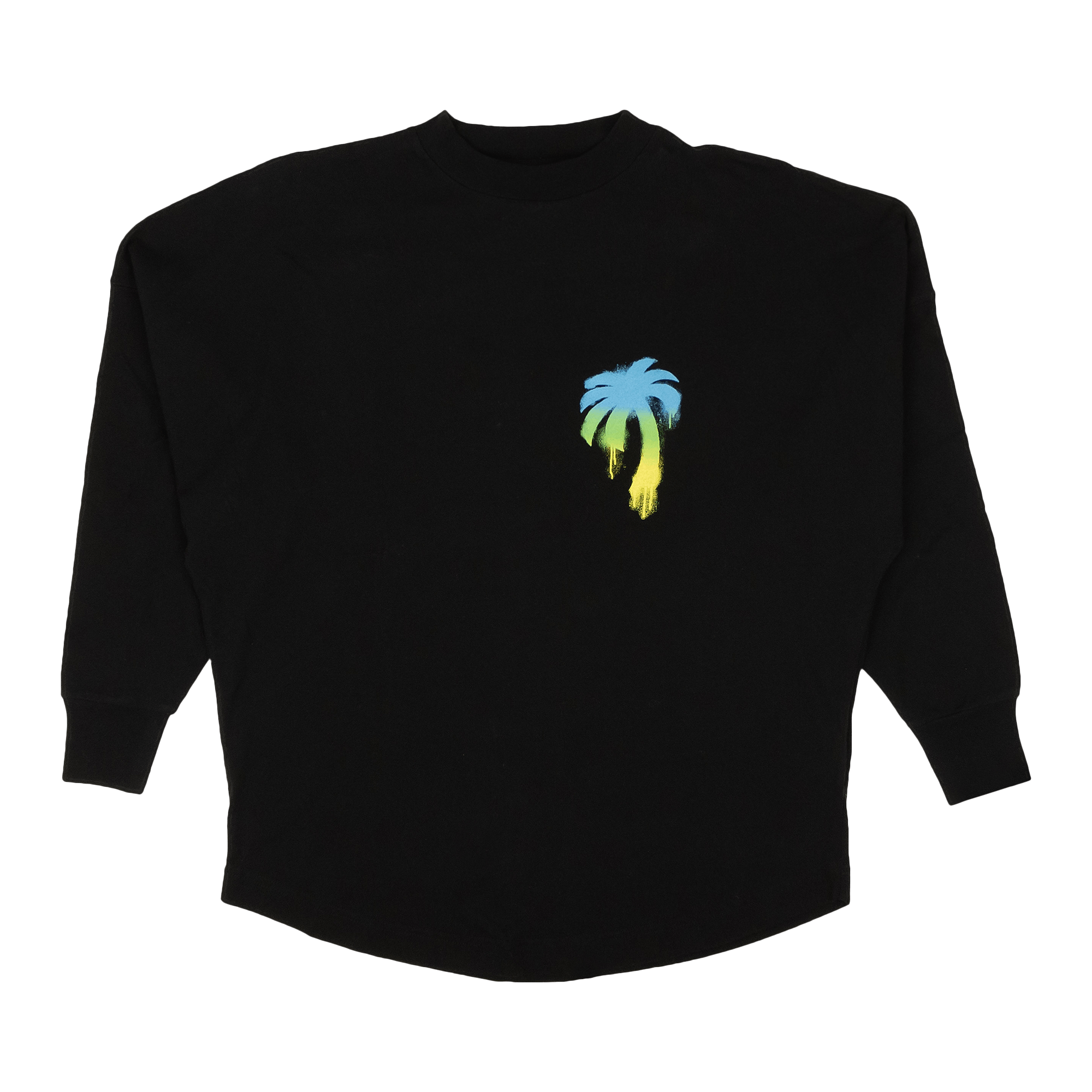 Palm Angels Sprayed Palm Logo Over Tee 'Black/Green'