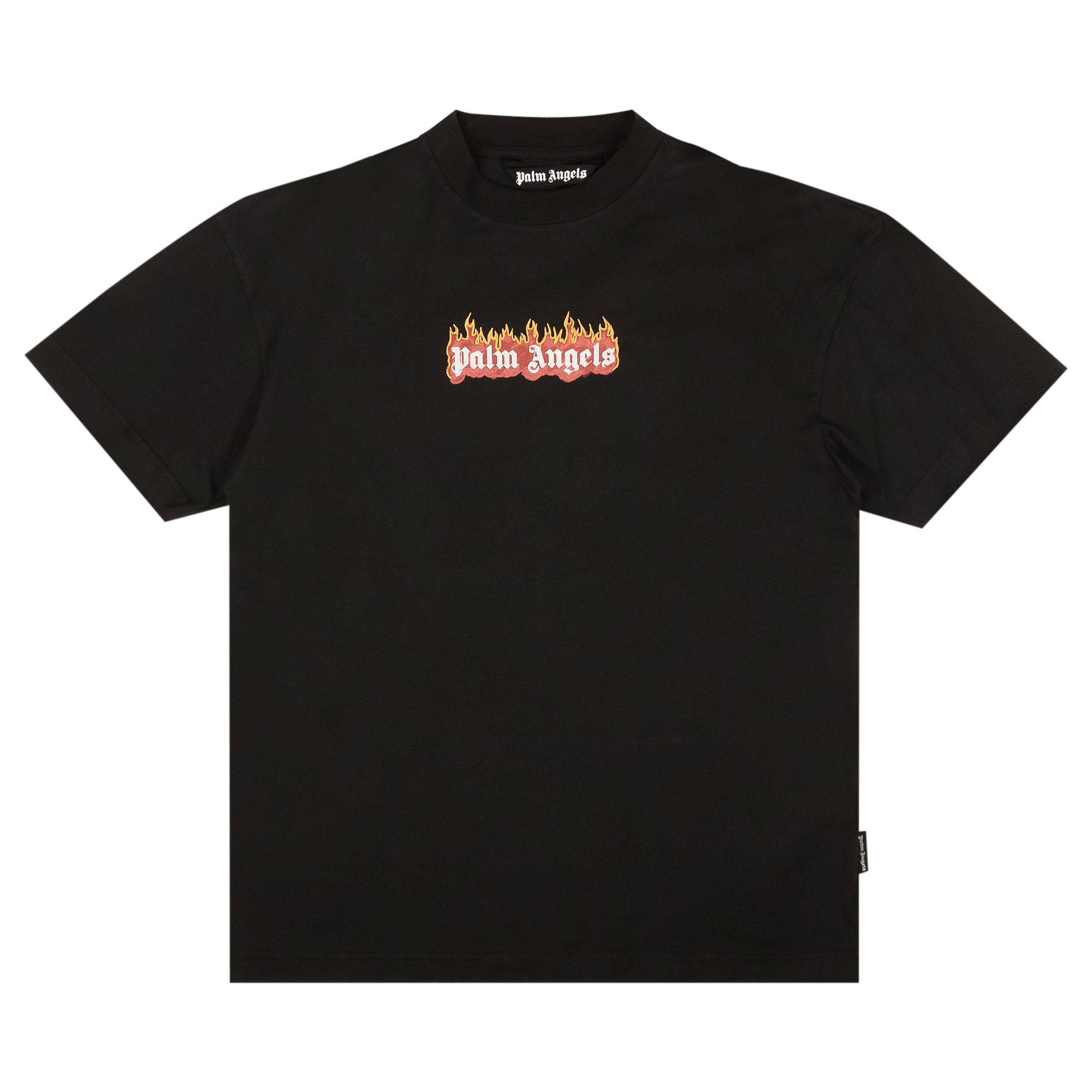 Palm Angels Burning Logo Tee 'Black/White'