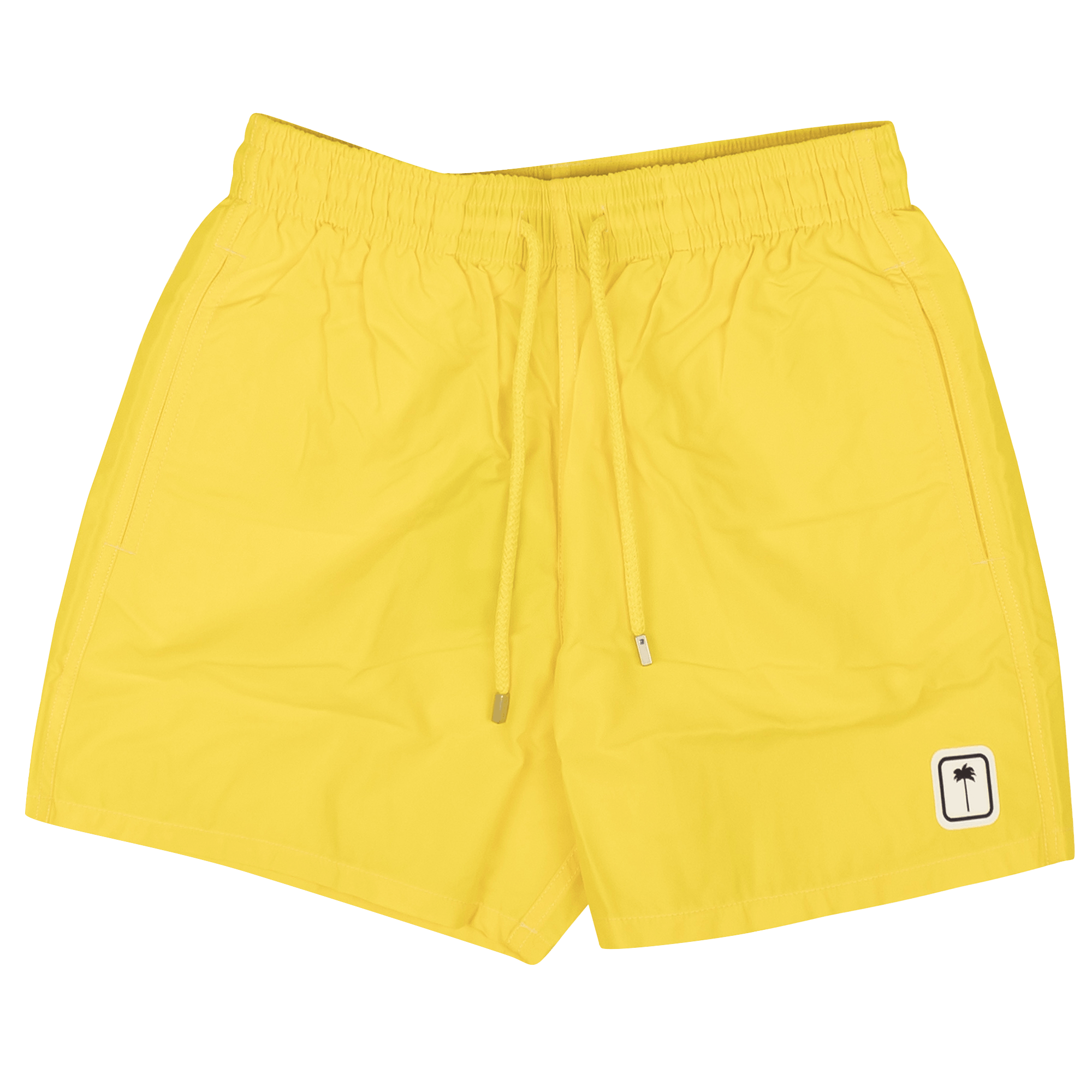 Palm Angels x Vilebrequin Logo Patch Swim Trunks 'Yellow'