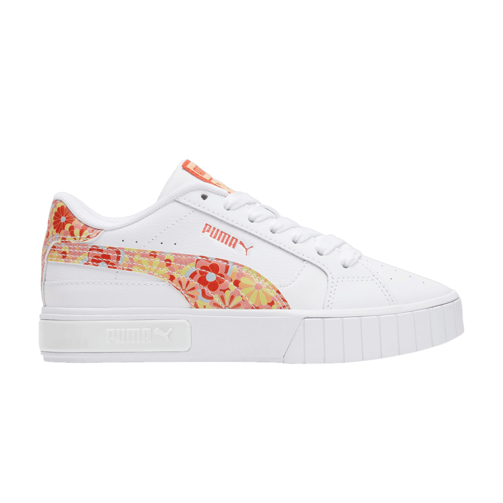 Pre-owned Puma Cali Dream Star Big Kid 'flower Child' In White