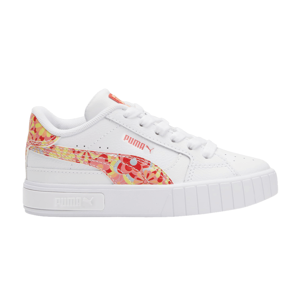 Pre-owned Puma Cali Star Little Kid 'flower Child' In White