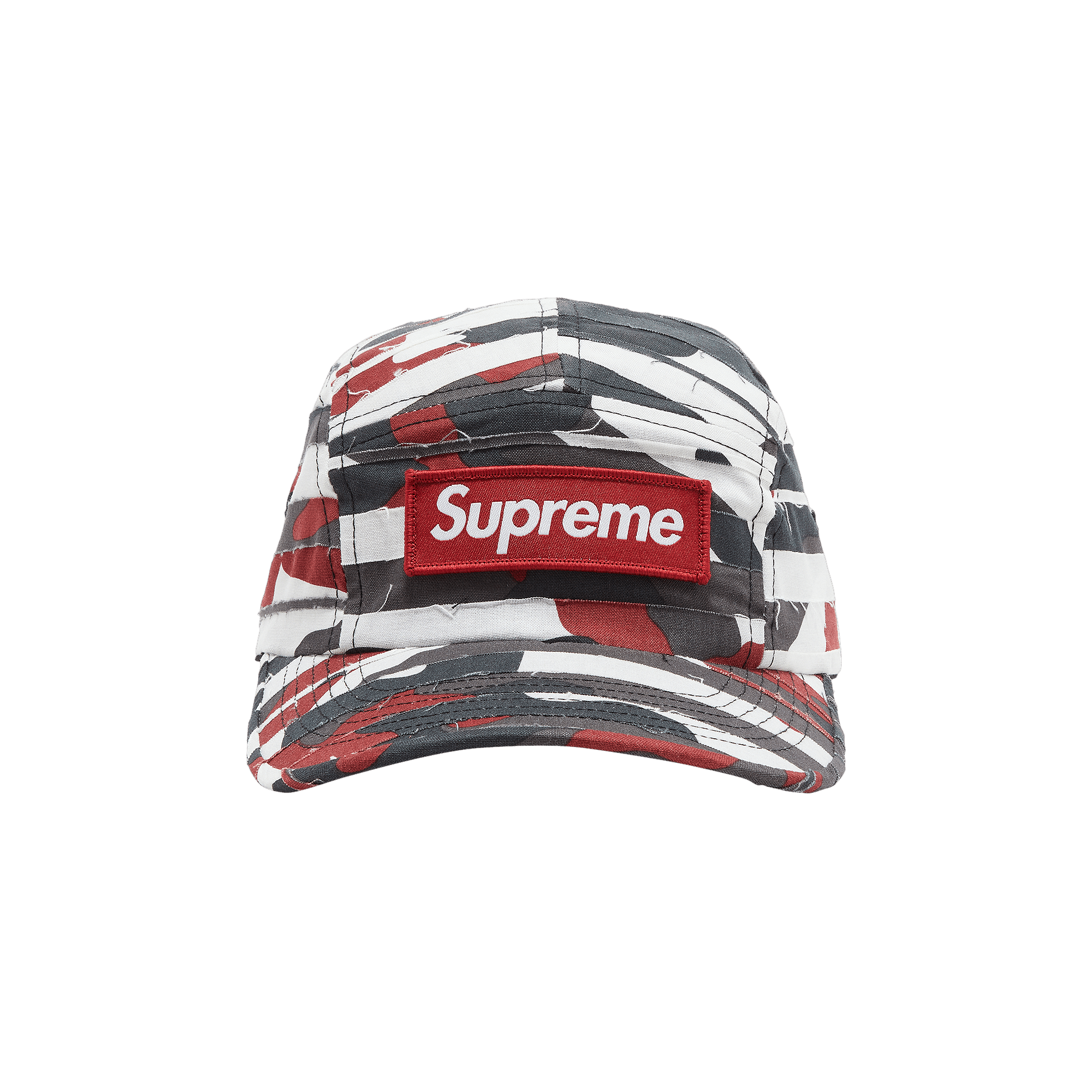 Supreme Layered Camo Camp Cap 'Red'