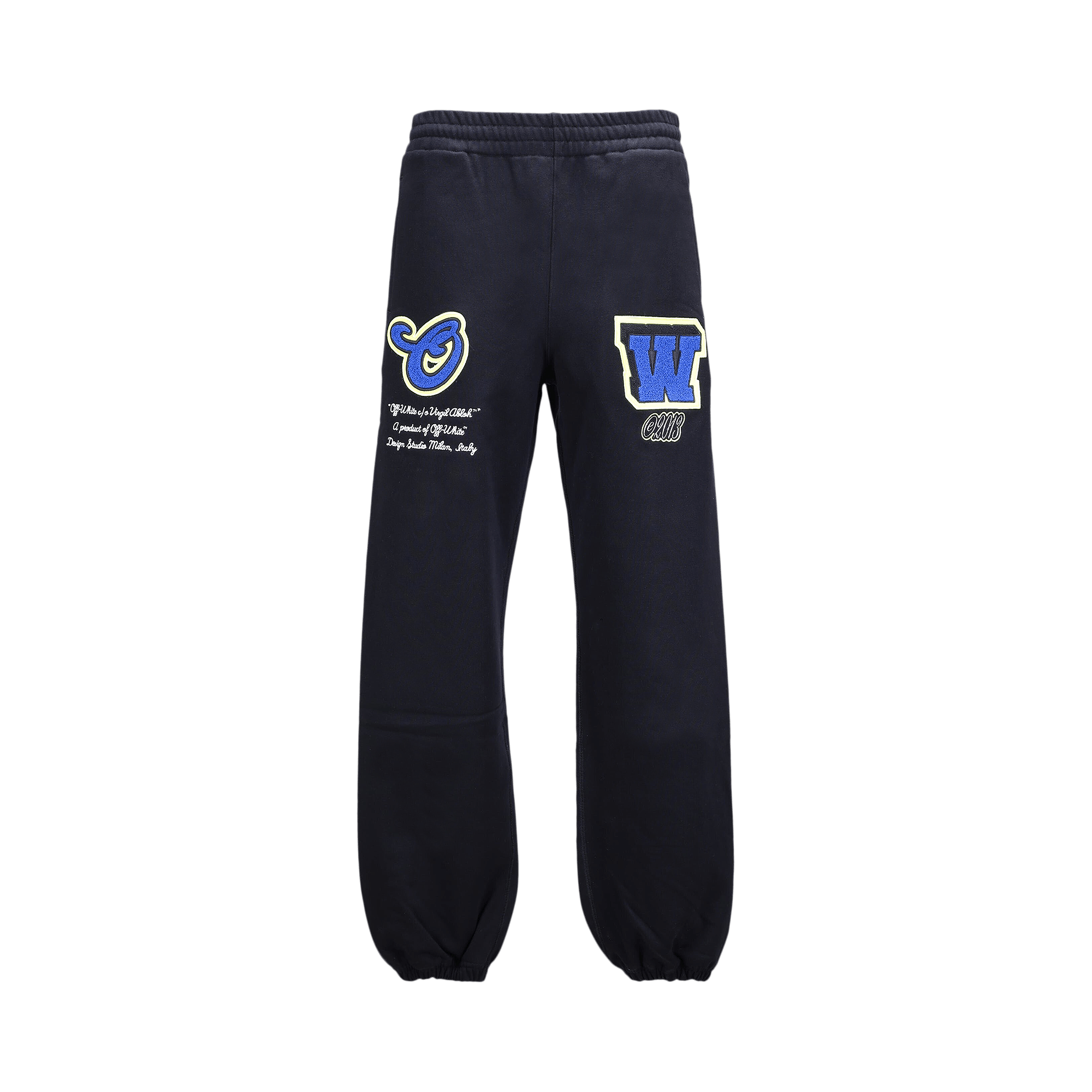 Off-White Varsity Patch Slim Sweatpant 'Black/Blue'