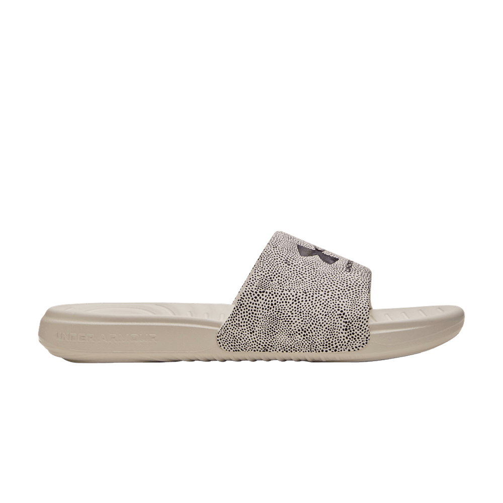Pre-owned Under Armour Wmns Ansa Graphic Slide 'animal Print' In Cream