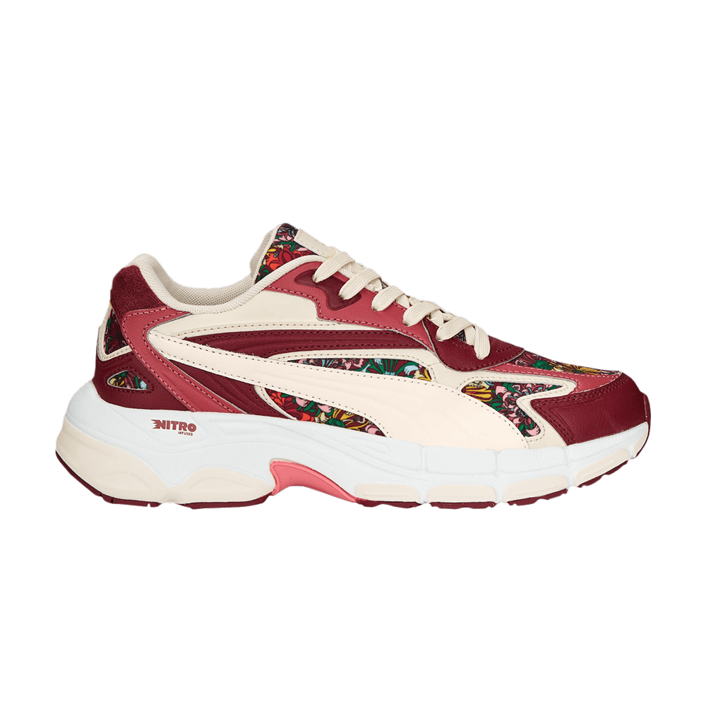 Pre-owned Puma Liberty Of London X Wmns Teveris Nitro 'floral' In Red