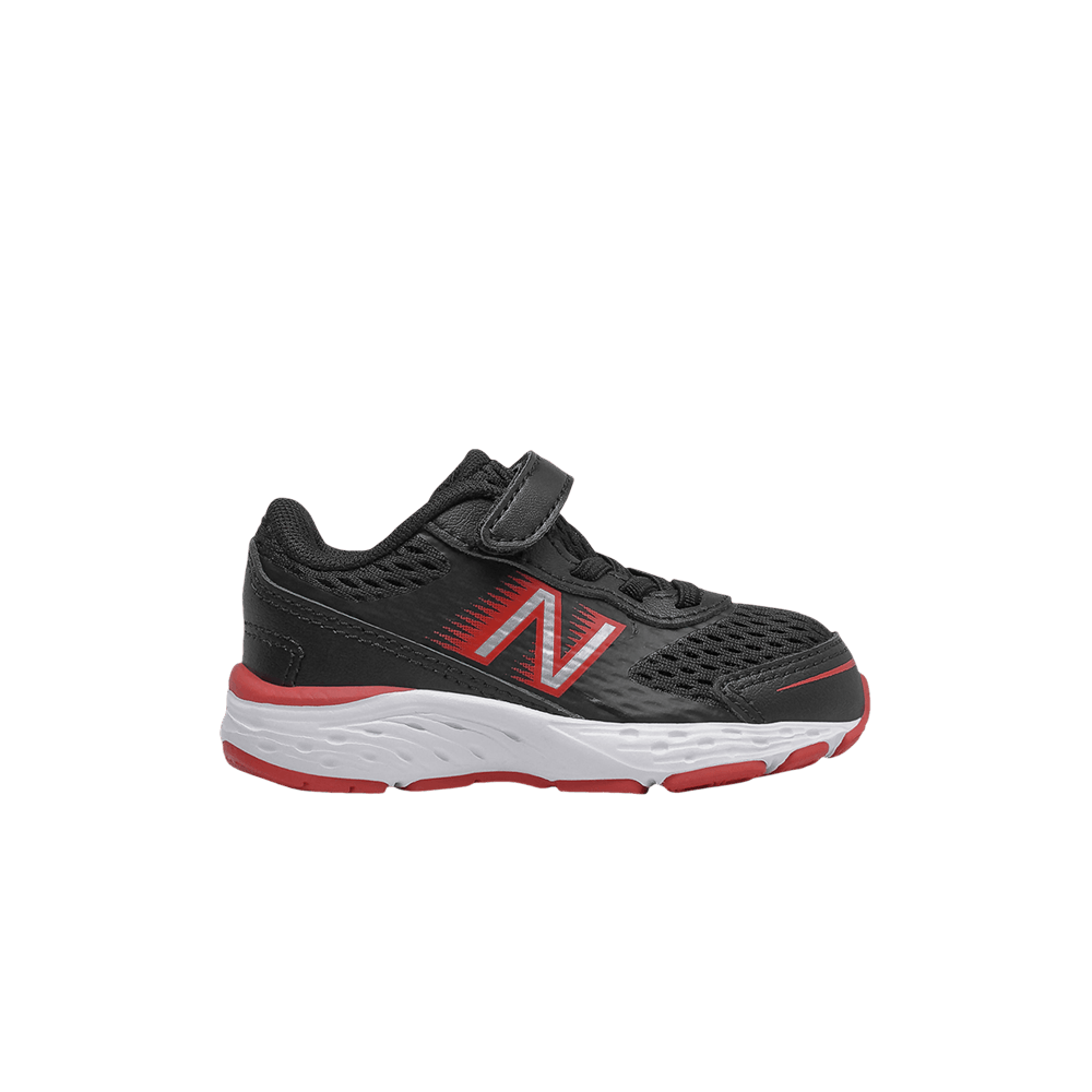 New Balance 680v6 Hook & Loop Toddler Wide 'Black Team Red'