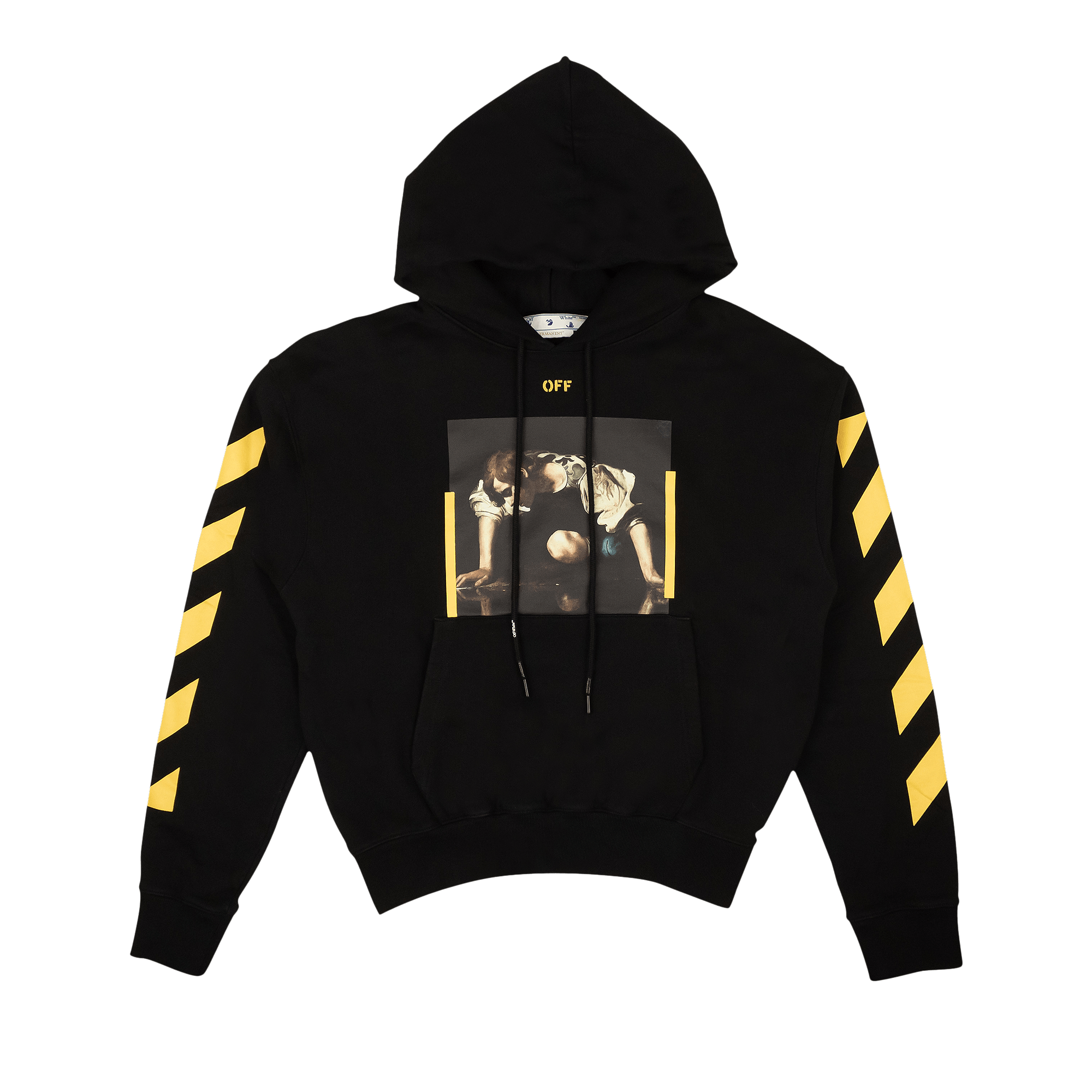 Off-White Caravaggio Print Hoodie 'Black/Yellow'