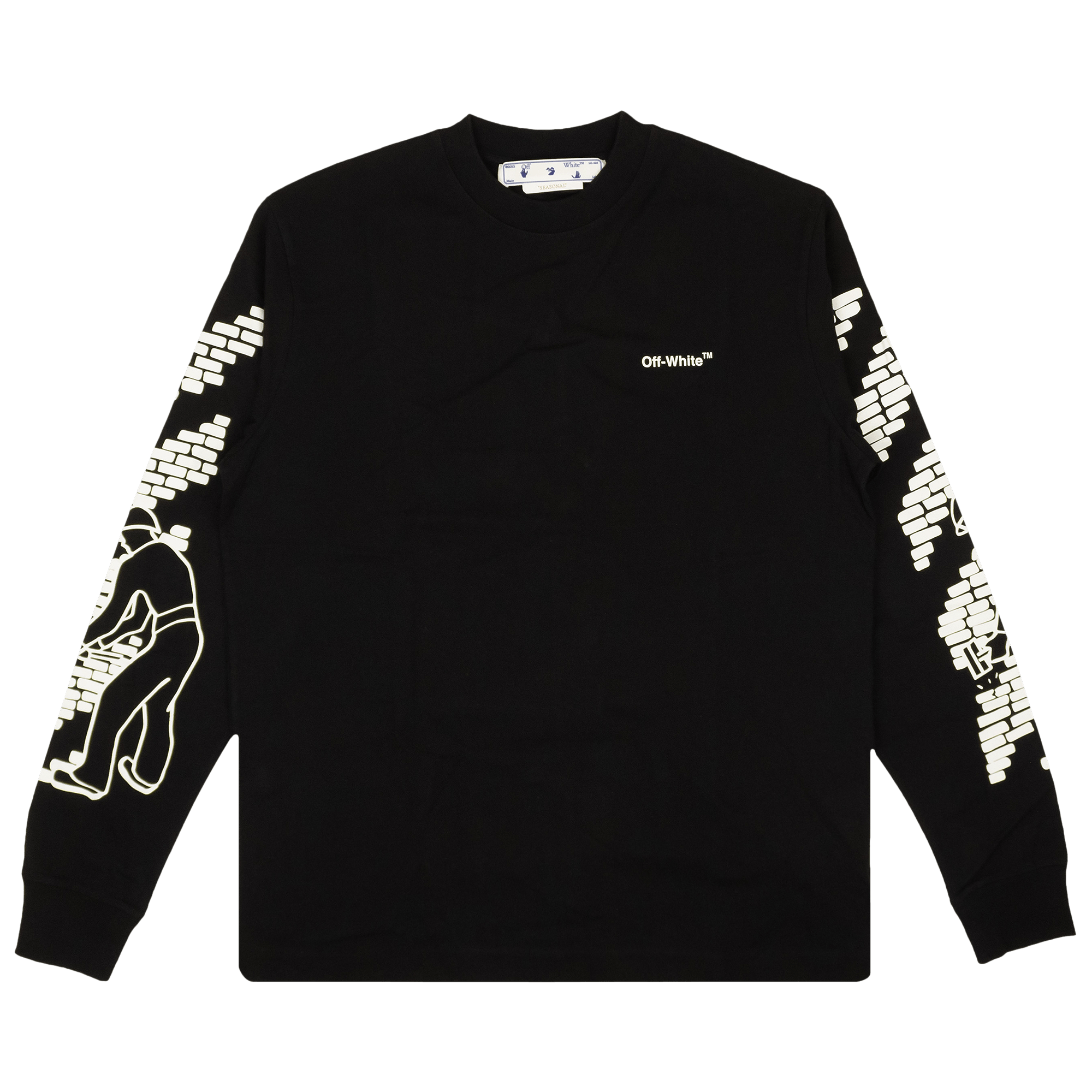 Off-White Bricks Skate Long-Sleeve Tee 'Black/White'