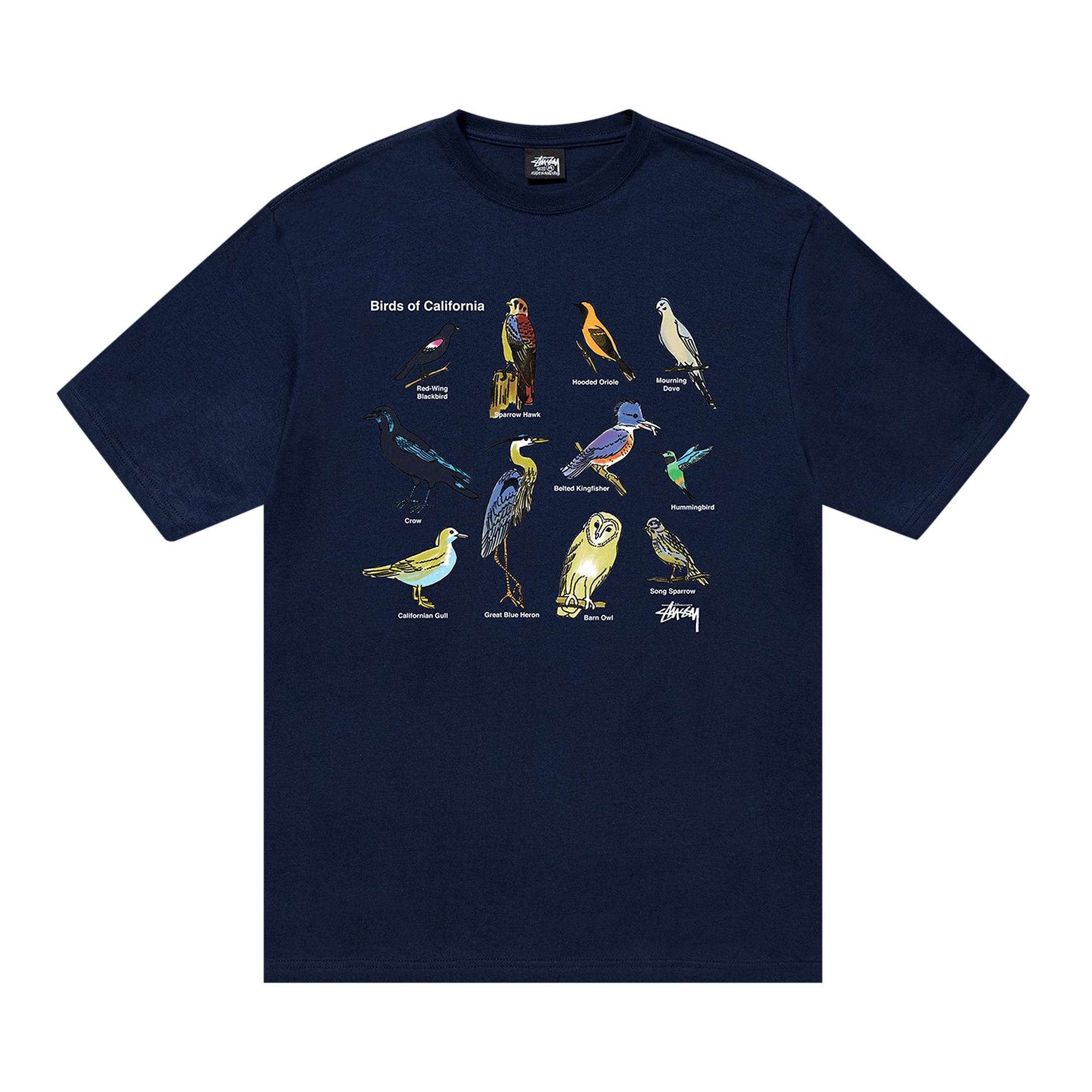 Stussy California Birds Tee 'Navy'