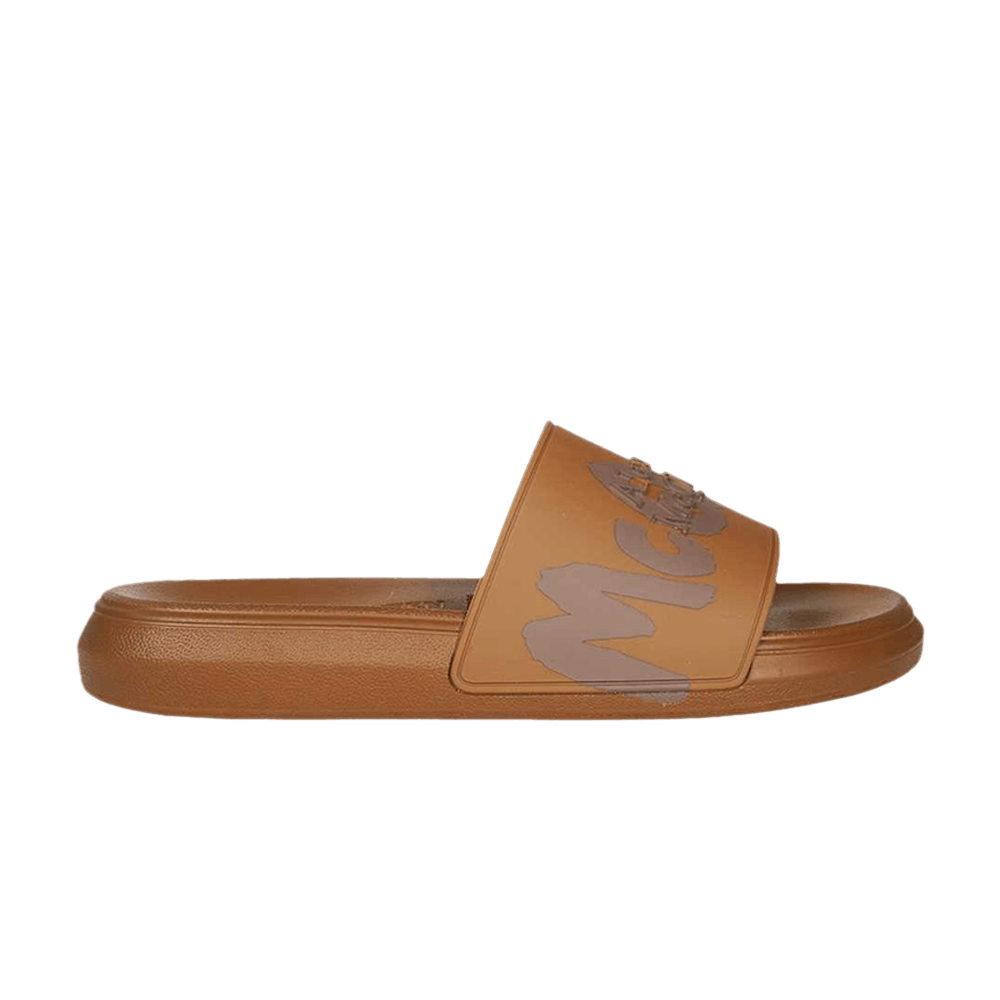 Alexander McQueen Rubber Pool Slide 'Graffiti - Brown'