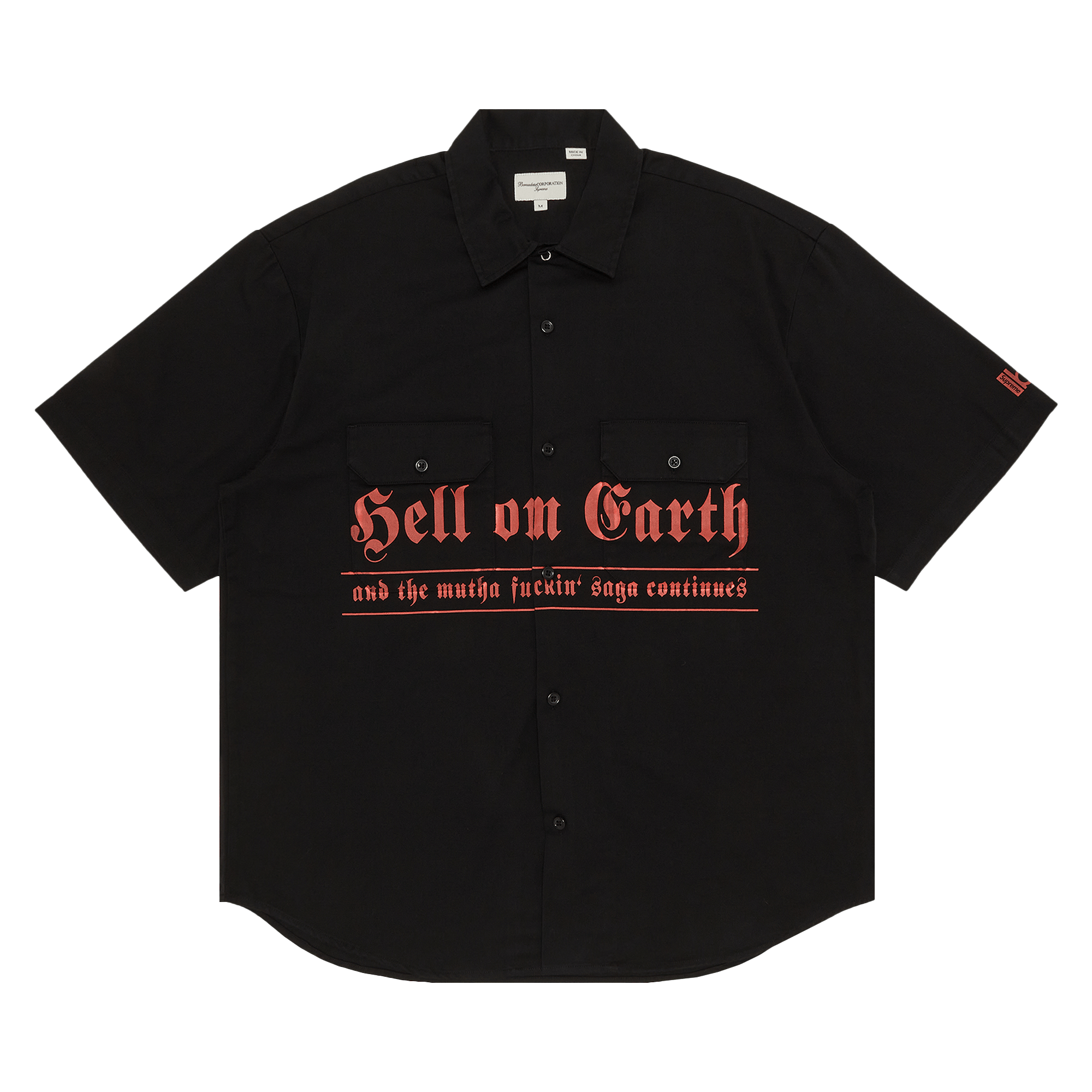 Supreme x Bernadette Corporation Short-Sleeve Work Shirt 'Black'