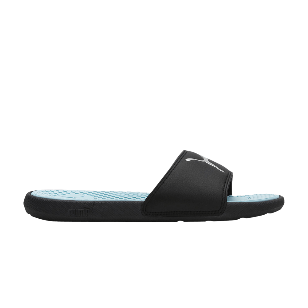 Pre-owned Puma Wmns Cool Cat Sport Slide 'black Blue Glow'