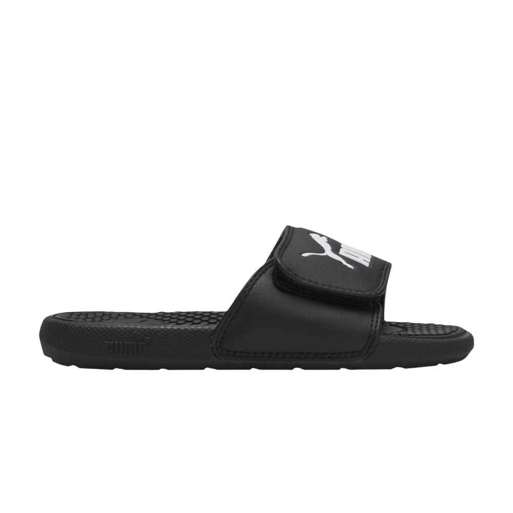 Pre-owned Puma Cool Cat 5 Slide Little Kid 'black White'