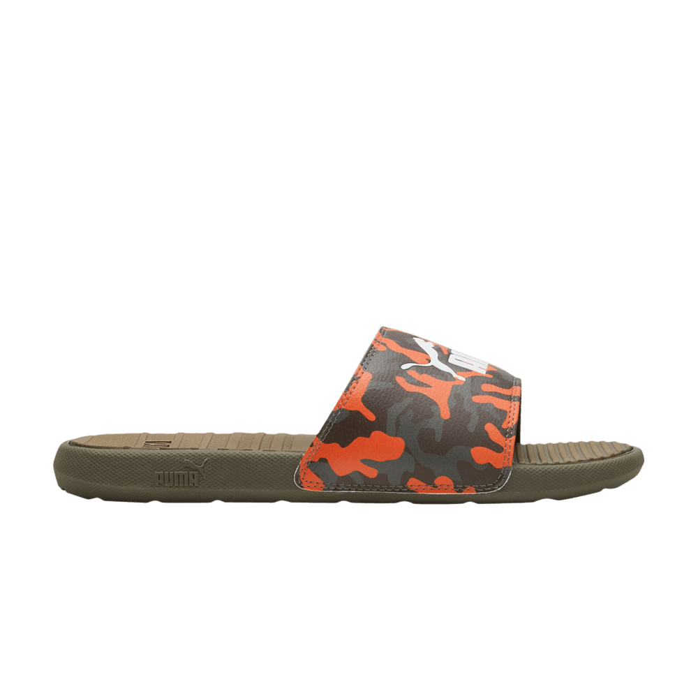 Pre-owned Puma Cool Cat Slide 'camo' In Green