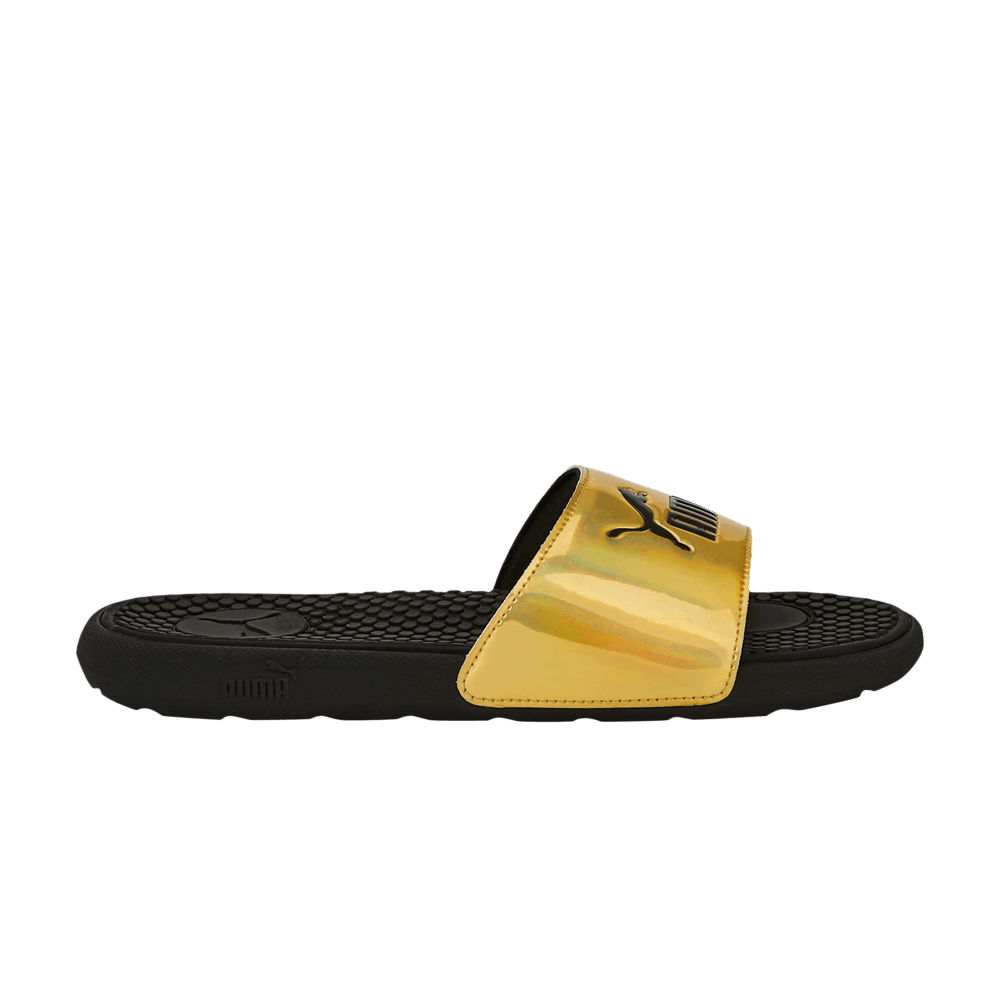 Pre-owned Puma Wmns Cool Cat Distressed Slide 'team Gold'