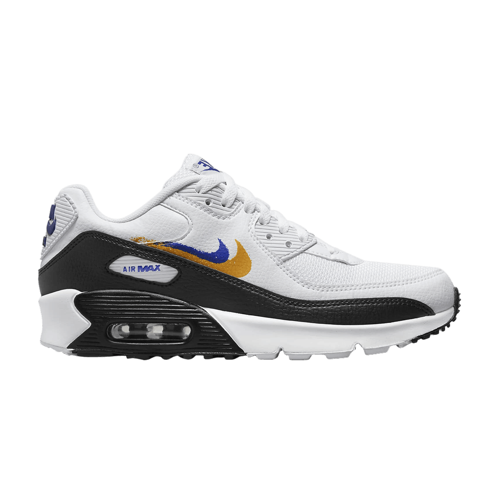 Nike Air Max 90 GS 'Double Swoosh - White Gold Royal'